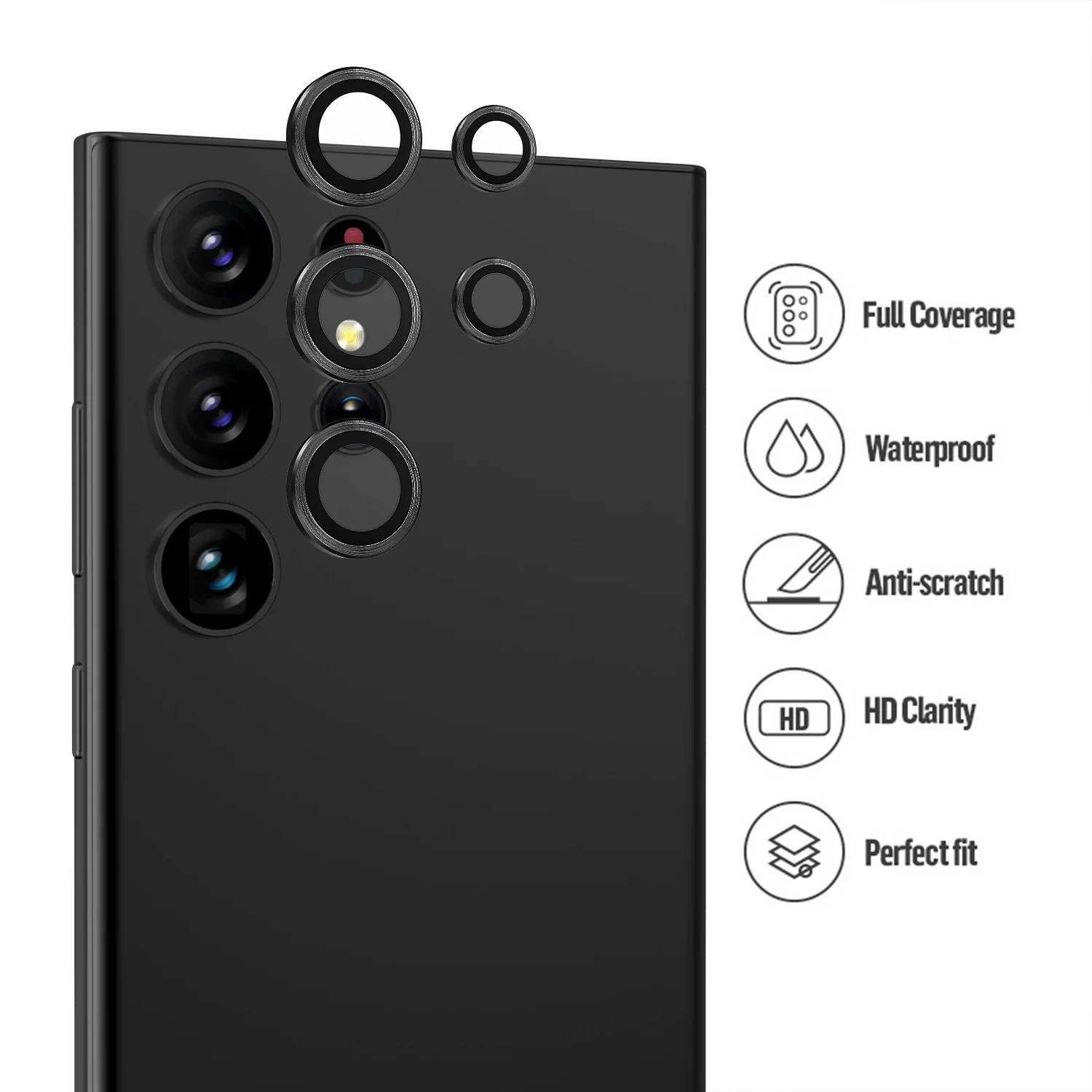 Tough On Samsung Galaxy S23 Ultra Rear Camera Lens Protector - Image 5