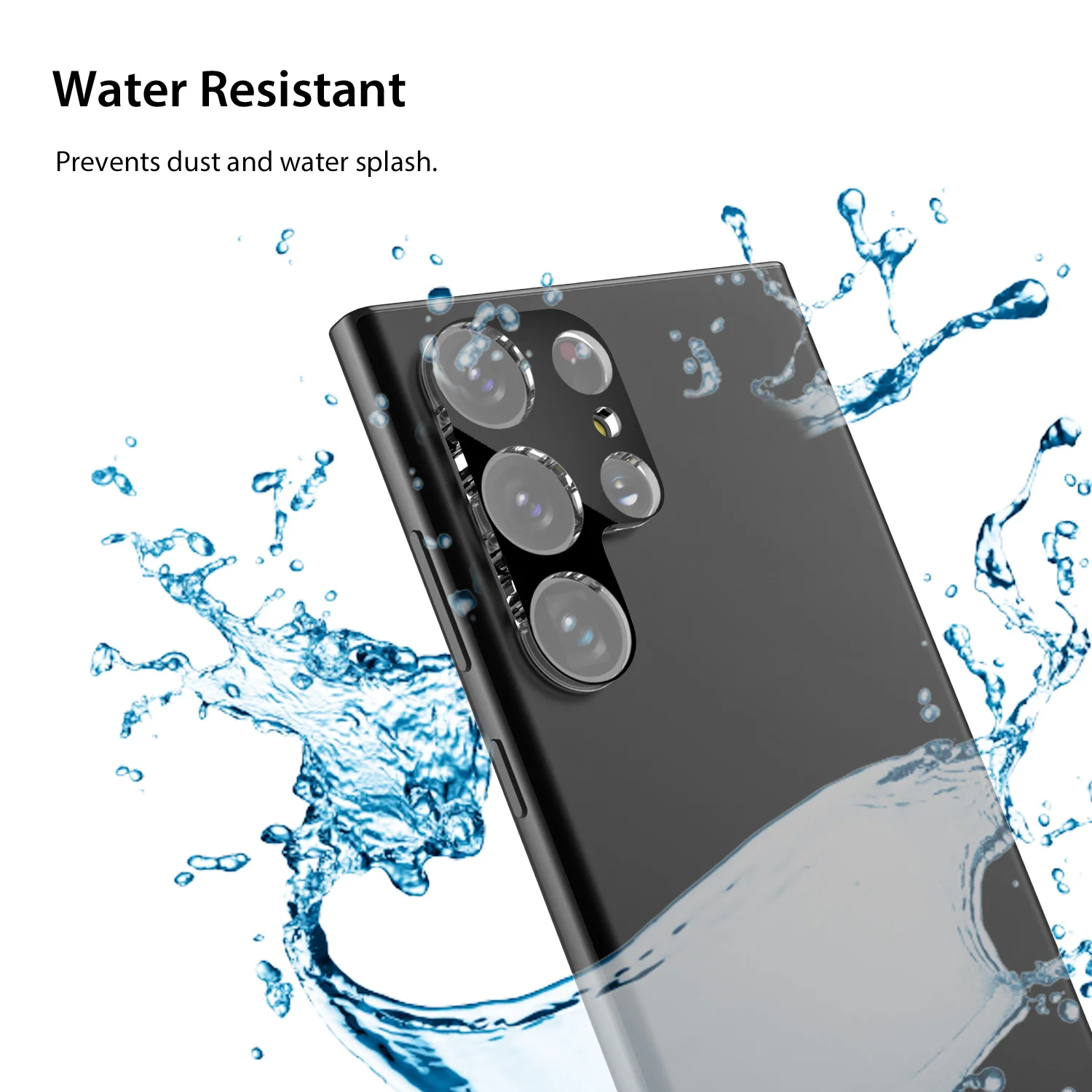 Tough On Samsung Galaxy S23 Ultra Rear Camera Protector Tempered Glass Black - Image 5
