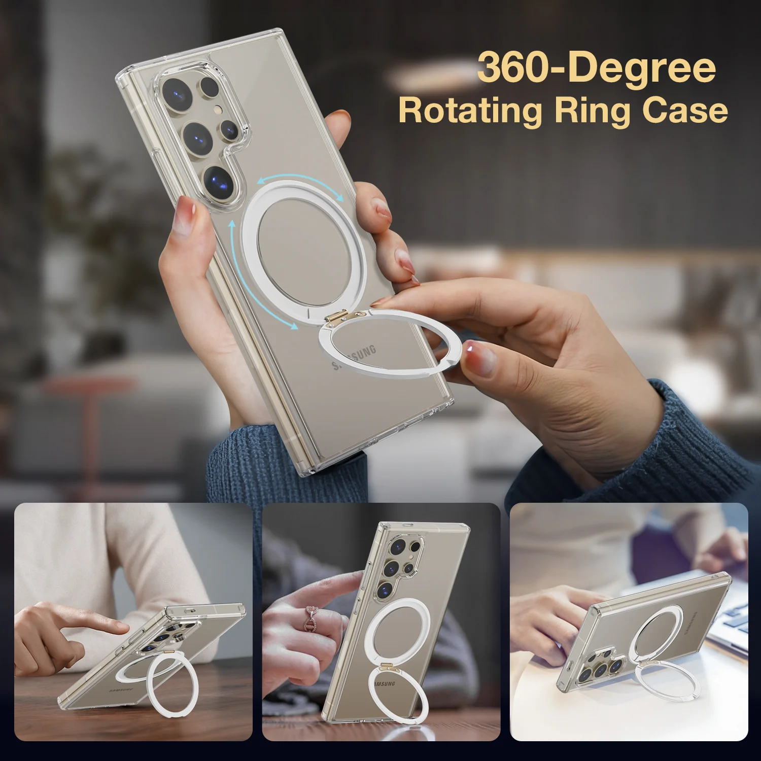 Tough On Samsung Galaxy S24 Ultra 5G Case 360° Rotate Stand With MagSafe - Image 13
