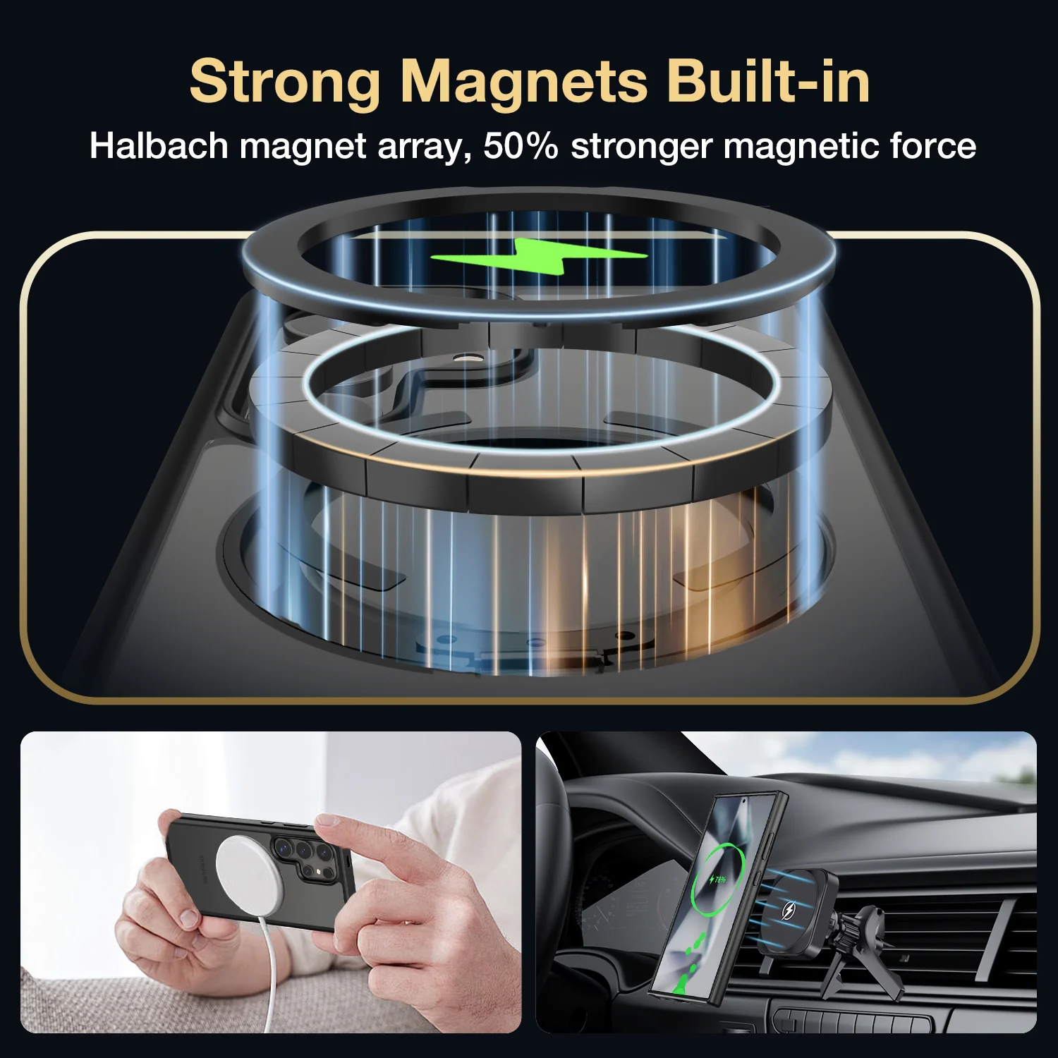 Tough On Samsung Galaxy S24 Ultra 5G Case 360° Rotate Stand With MagSafe - Image 3