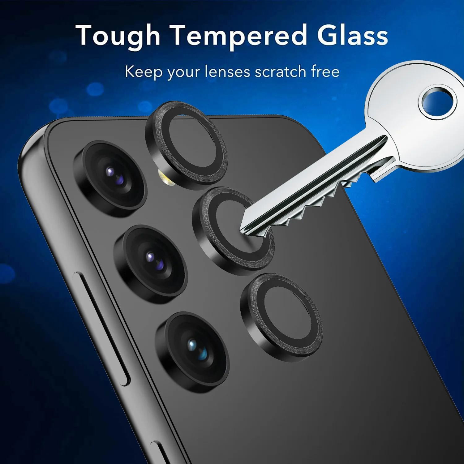 Tough On Samsung Galaxy S24 FE 5G Camera Lens Protector Tempered Glass Black - Image 3