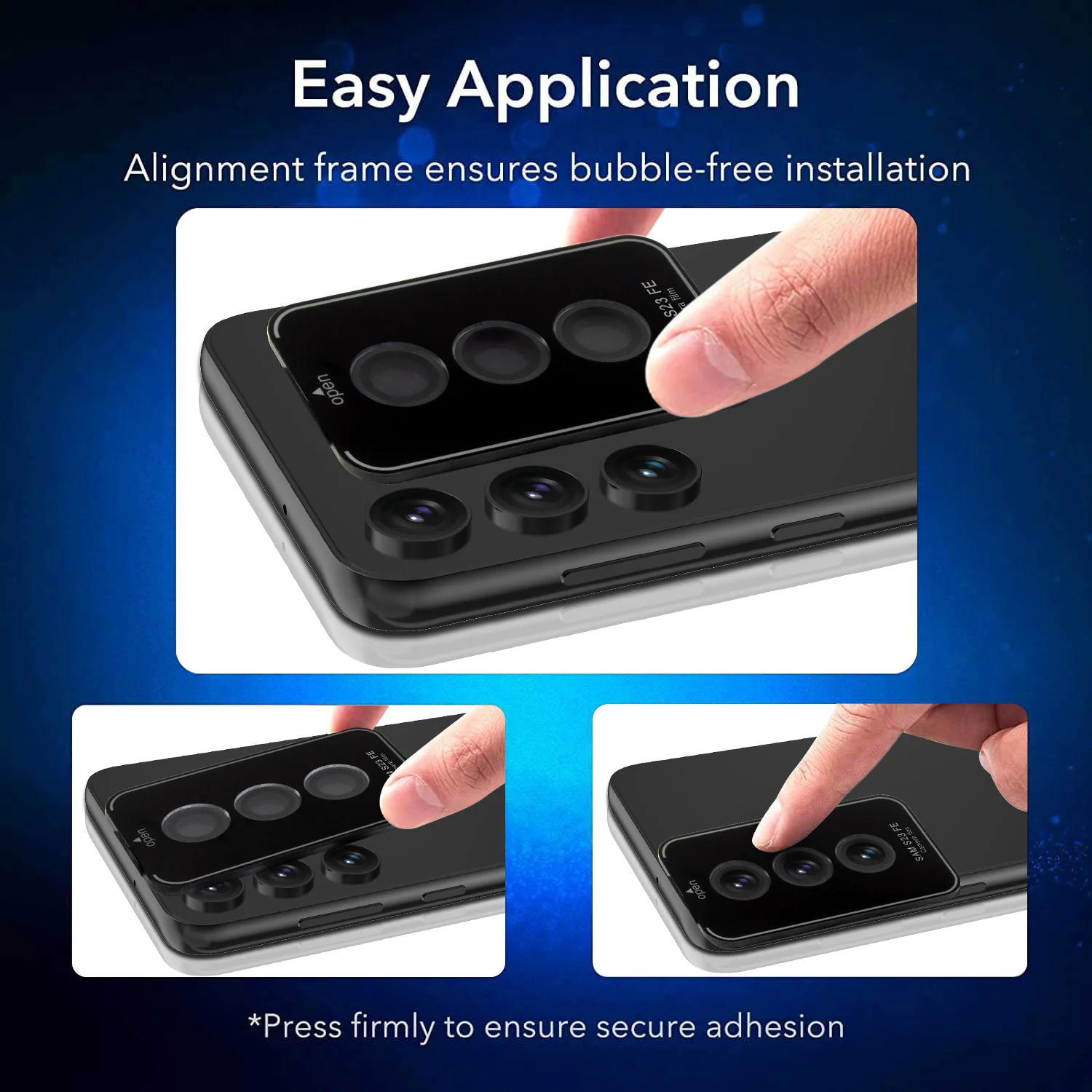 Tough On Samsung Galaxy S24 FE 5G Camera Lens Protector Tempered Glass Black - Image 5