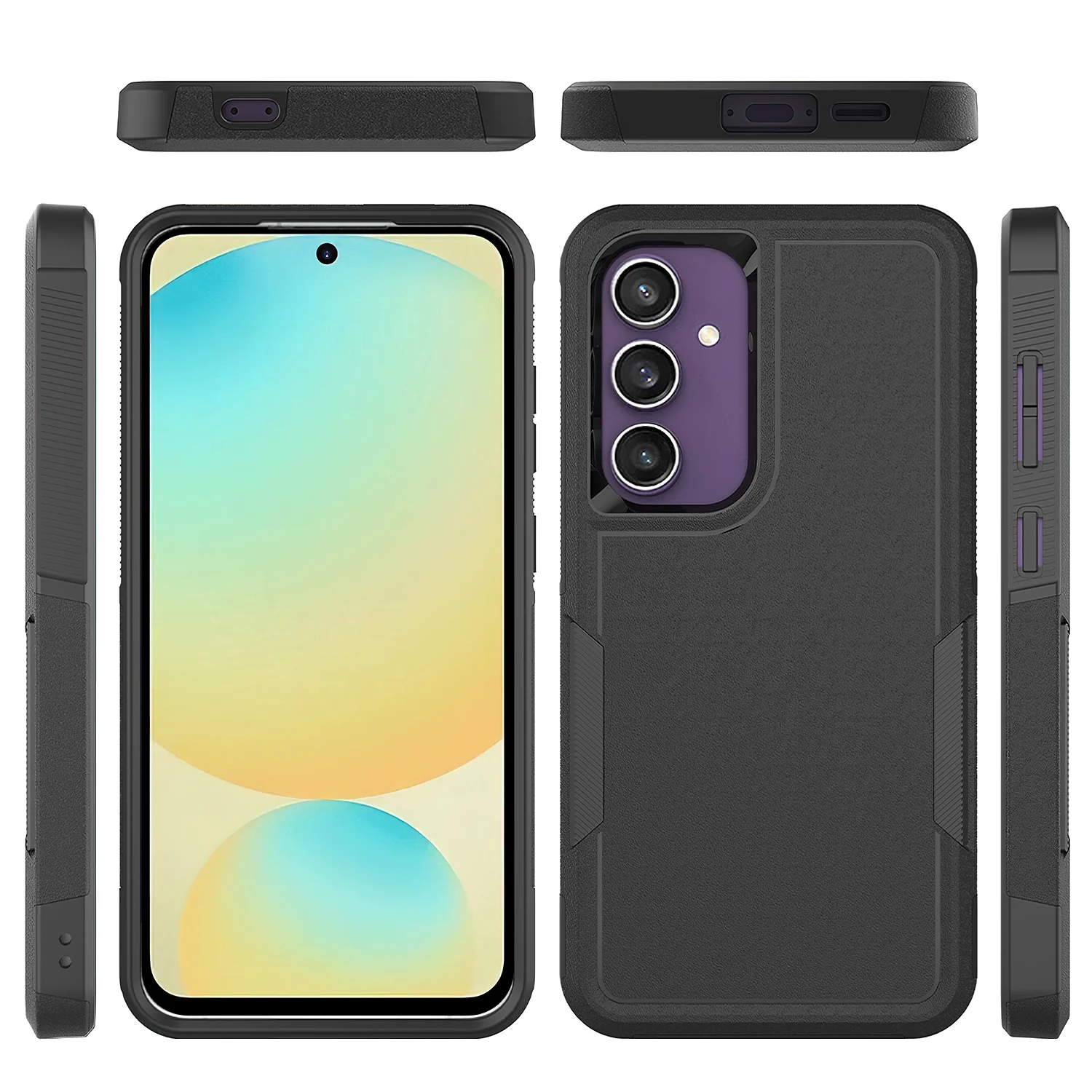 Tough On Samsung Galaxy S24 FE 5G Case Tough Armor Black - Image 2