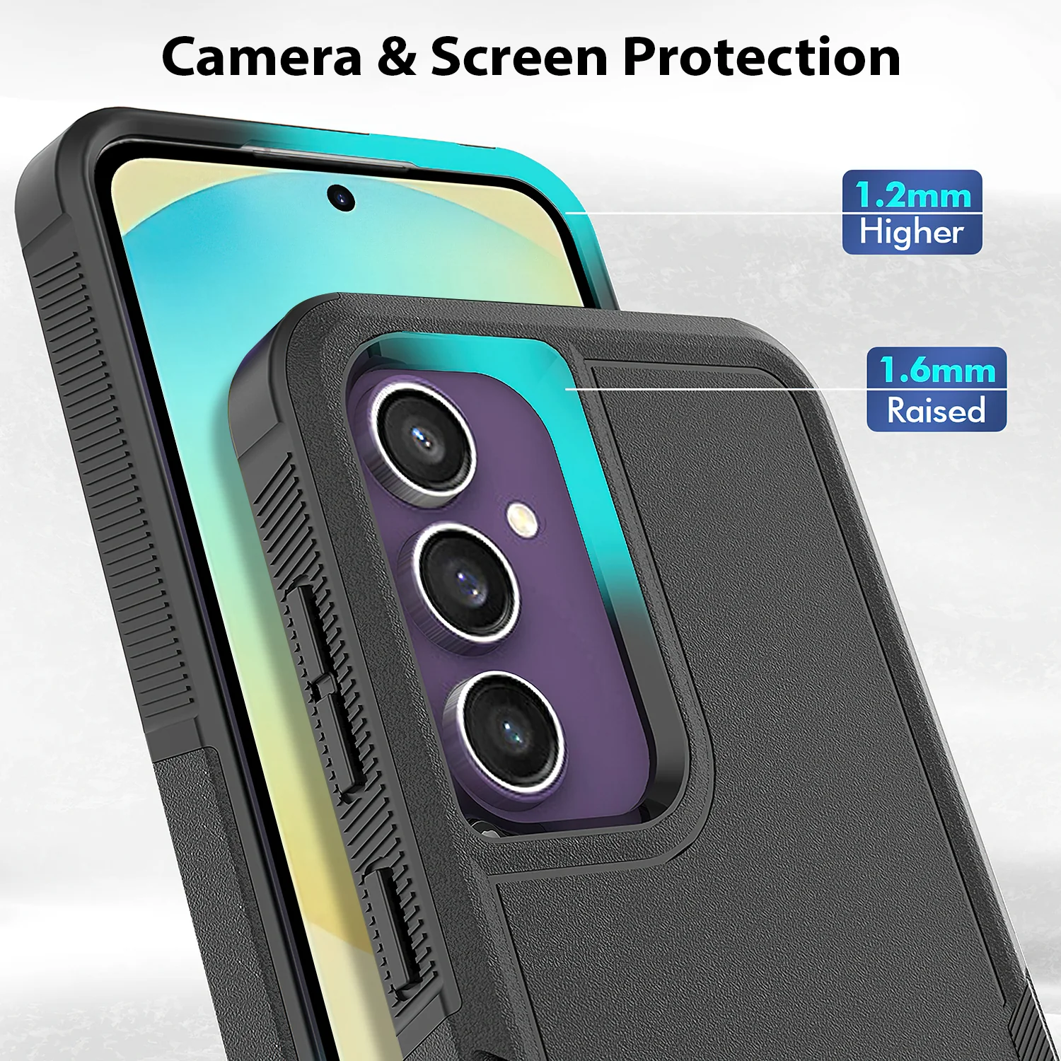 Tough On Samsung Galaxy S24 FE 5G Case Tough Armor Black - Image 3