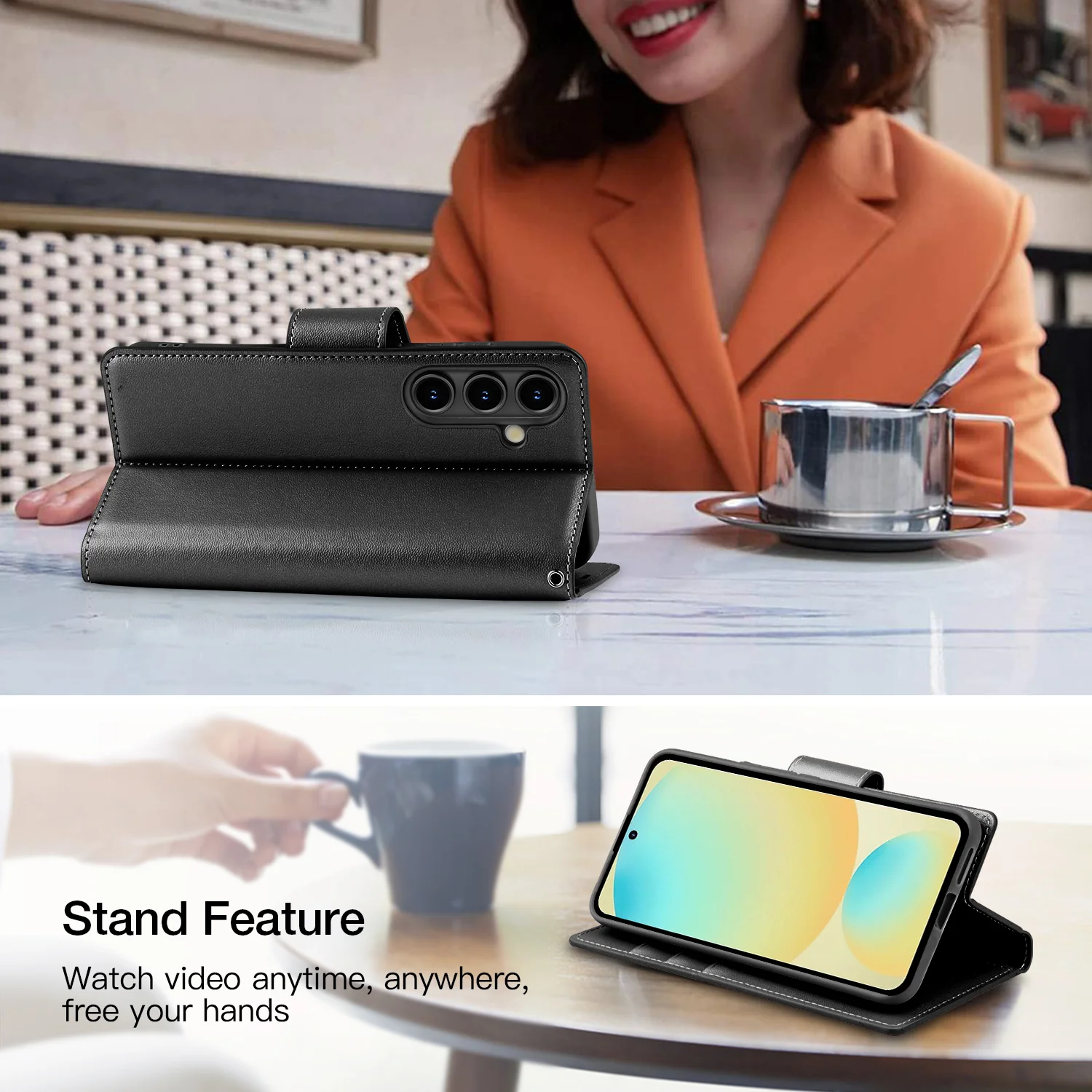 Tough On Samsung Galaxy S24 FE Flip Wallet Leather Case - Image 6