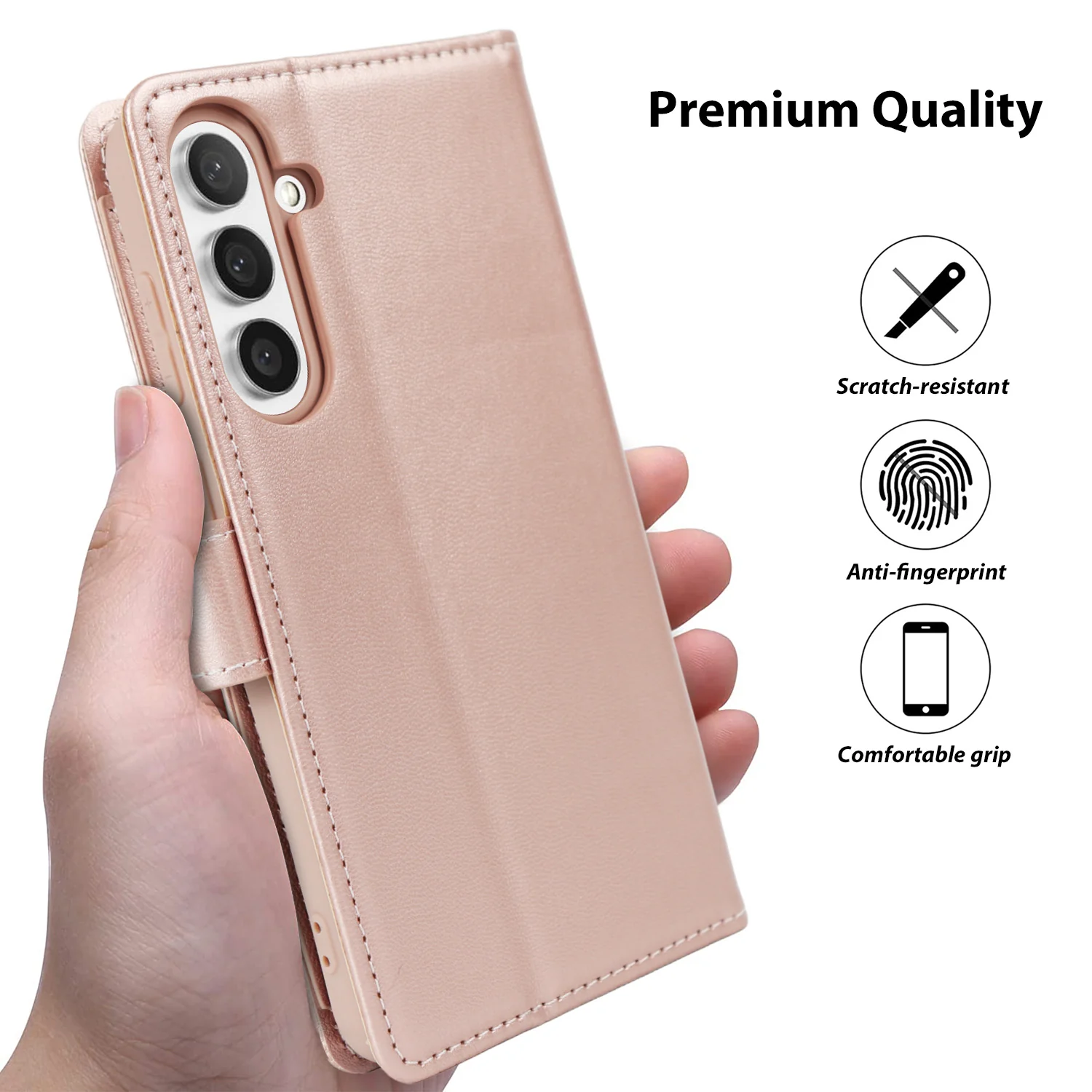 Tough On Samsung Galaxy S24 Flip Wallet Leather Case - Image 14