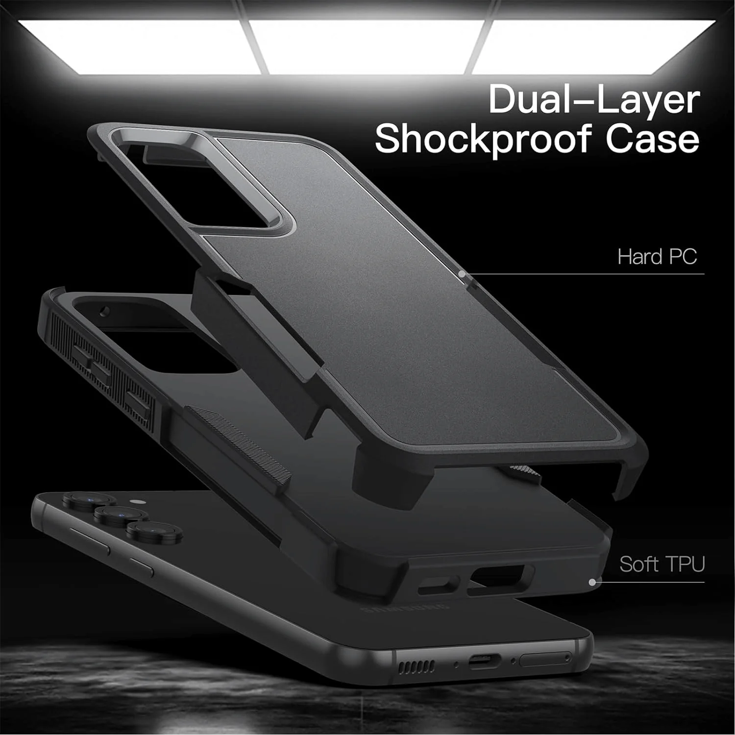 Tough On Samsung Galaxy S24 Plus Case Heavy Armor Black - Image 5
