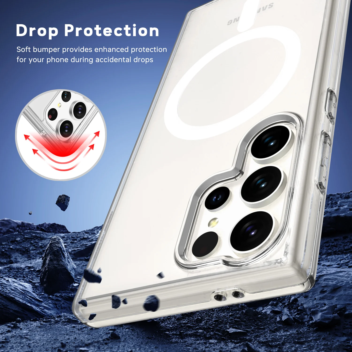 Tough On Samsung Galaxy S24 Ultra Clear Case with Magsafe - Image 14