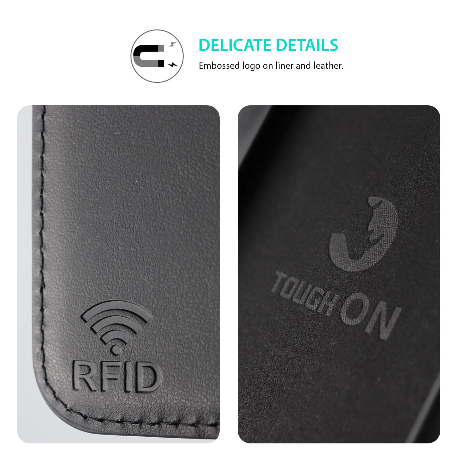 Tough On Samsung Galaxy S24 Ultra Flip Wallet Case Fine Leather Black - Image 5