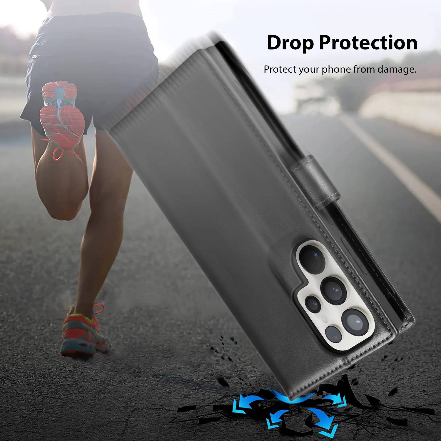 Tough On Samsung Galaxy S24 Ultra Wallet Leather Case - Image 5