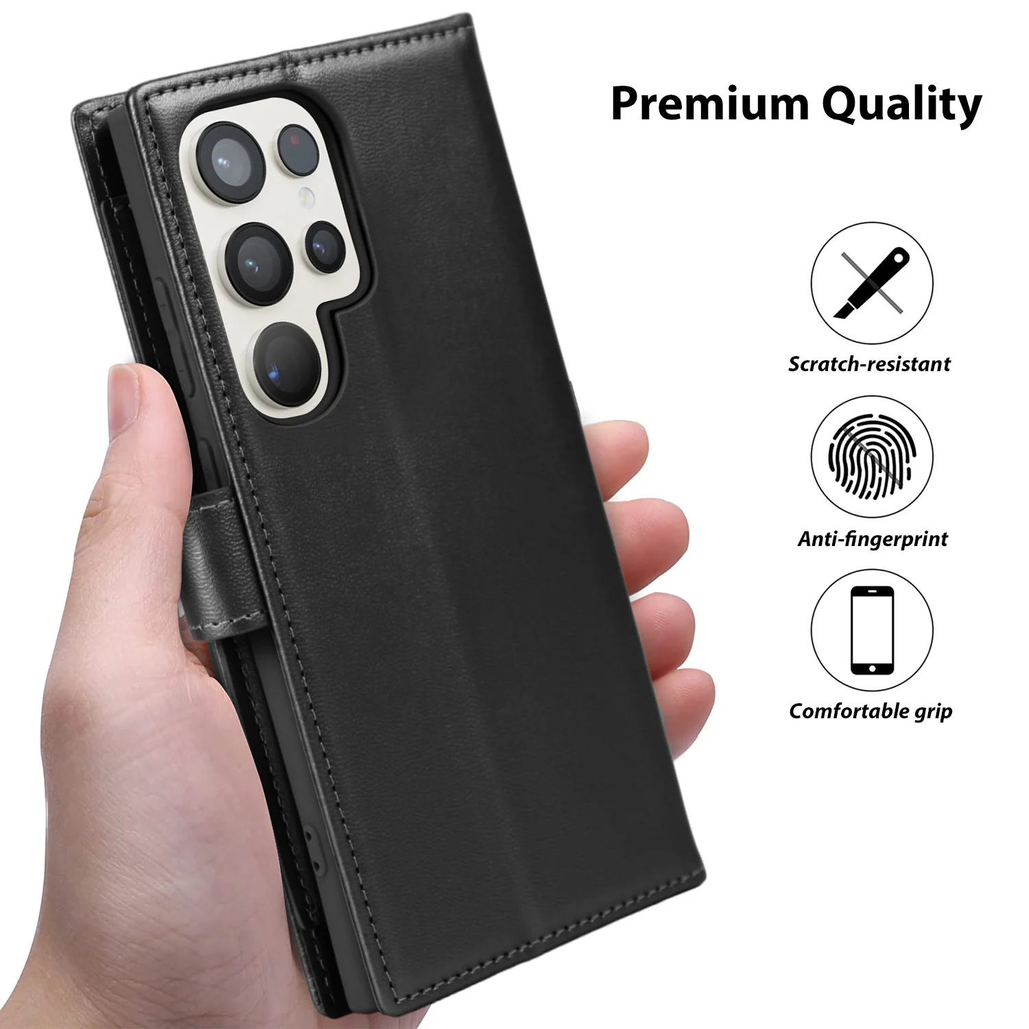 Tough On Samsung Galaxy S24 Ultra Wallet Leather Case - Image 6