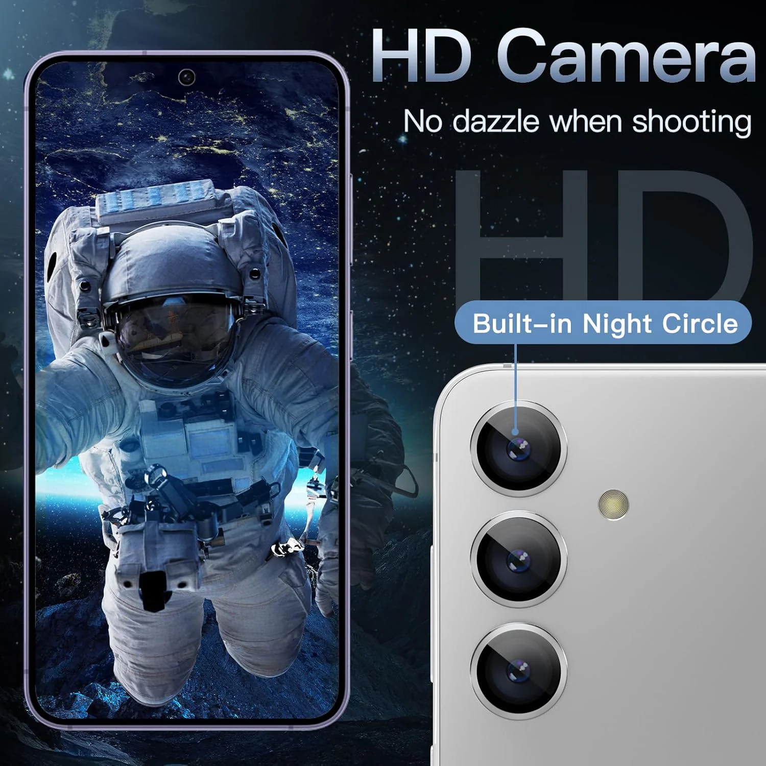 Tough On Samsung Galaxy S25 Camera Lens Protector Clear - Image 4