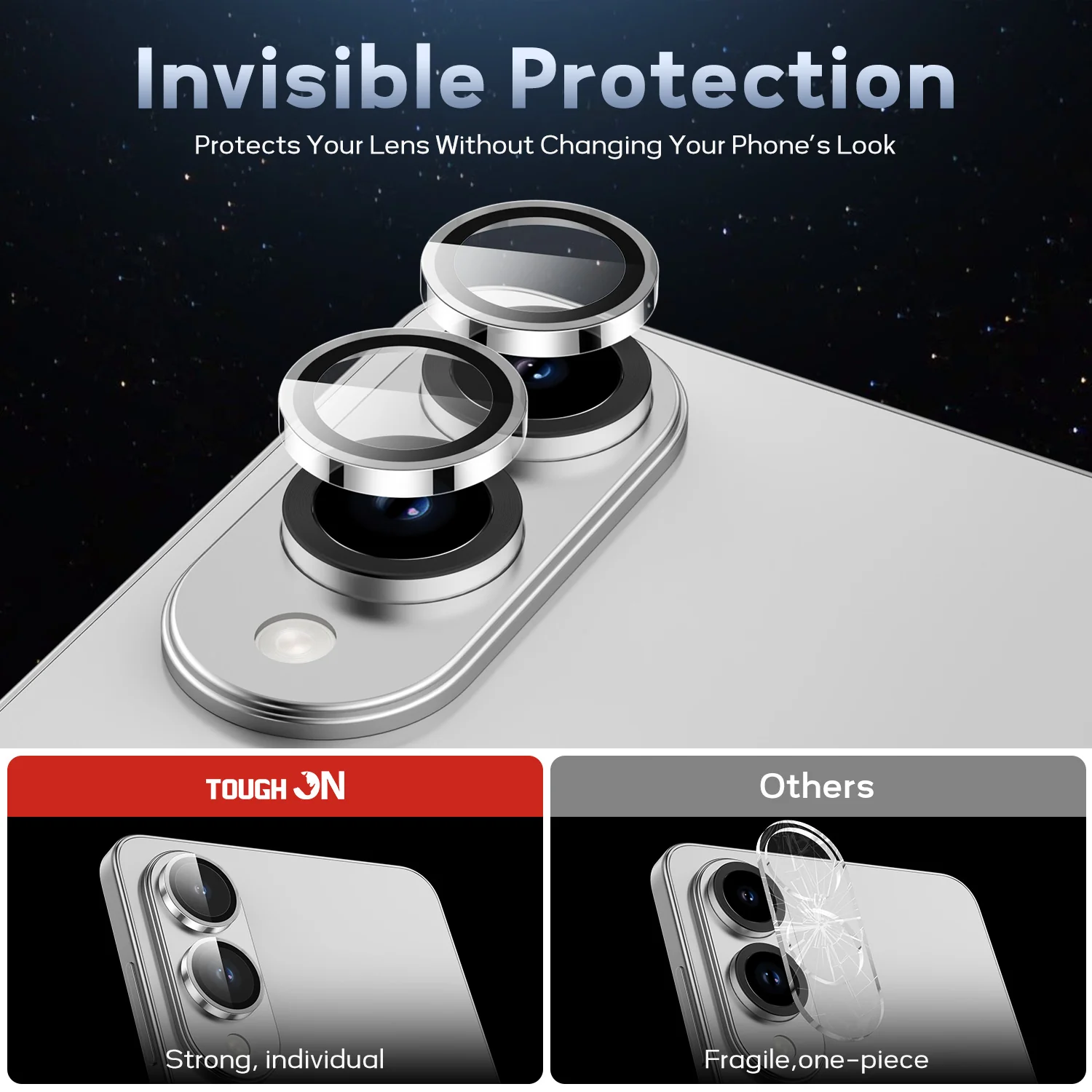 Tough On Samsung Galaxy S25 Edge Camera Lens Protector - Image 5