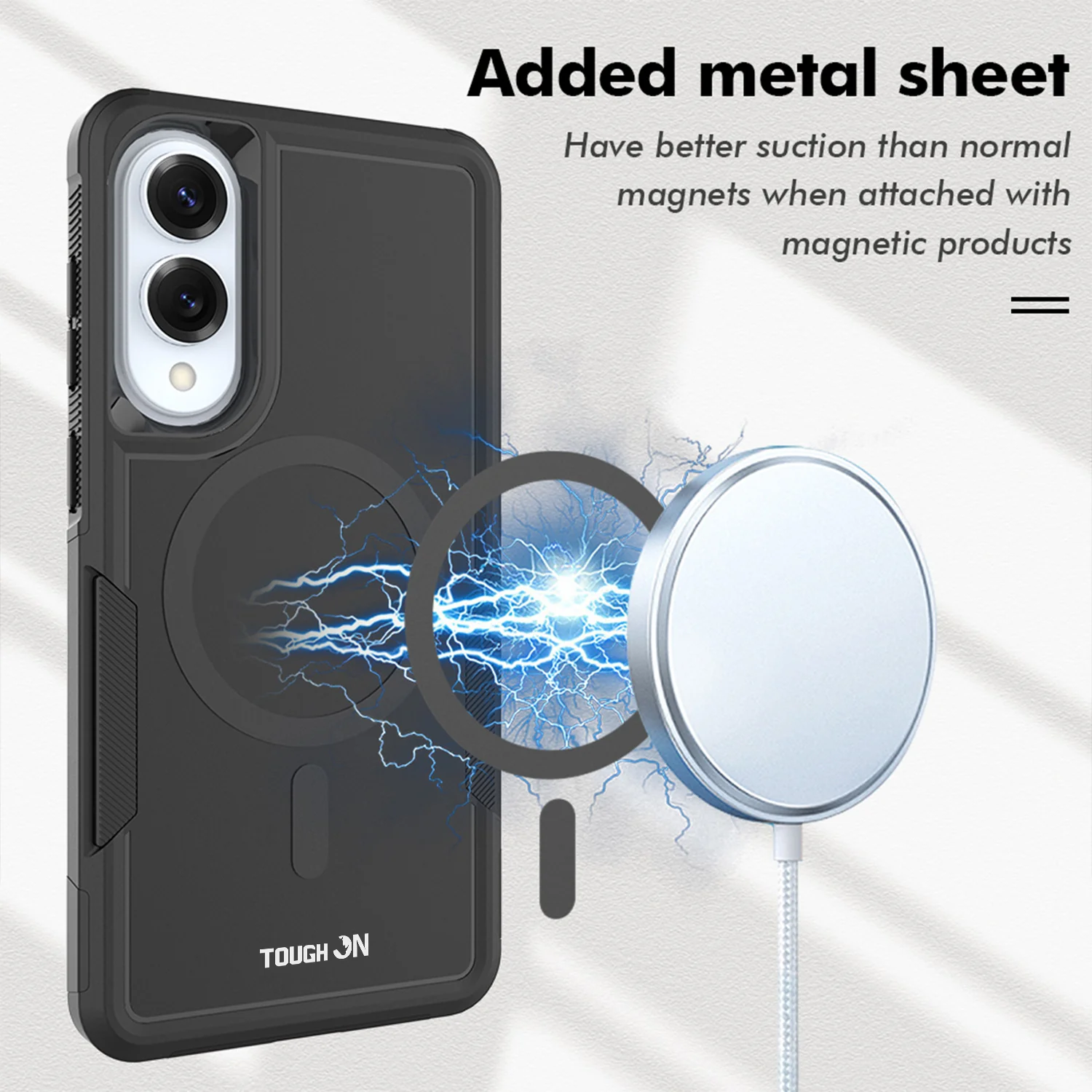 Tough On Samsung Galaxy S25 Edge Case with MagSafe Armor Black - Image 3
