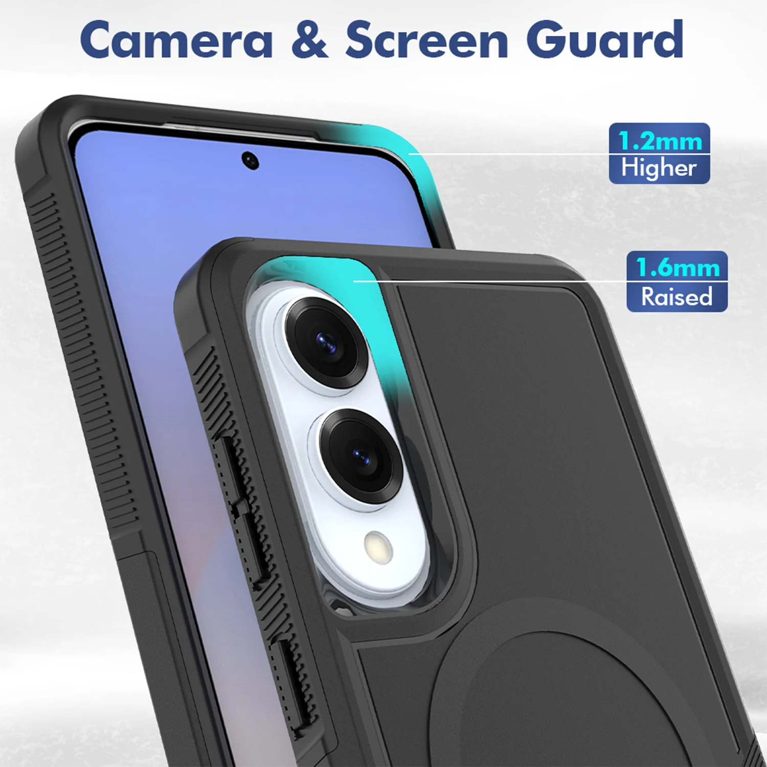 Tough On Samsung Galaxy S25 Edge Case with MagSafe Armor Black - Image 4