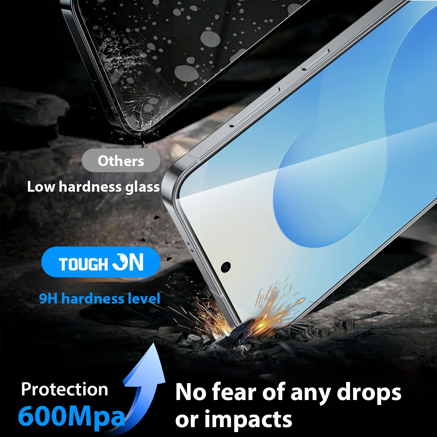 Tough On Samsung Galaxy S25 FE Full Tempered Glass Screen Protector - Image 4