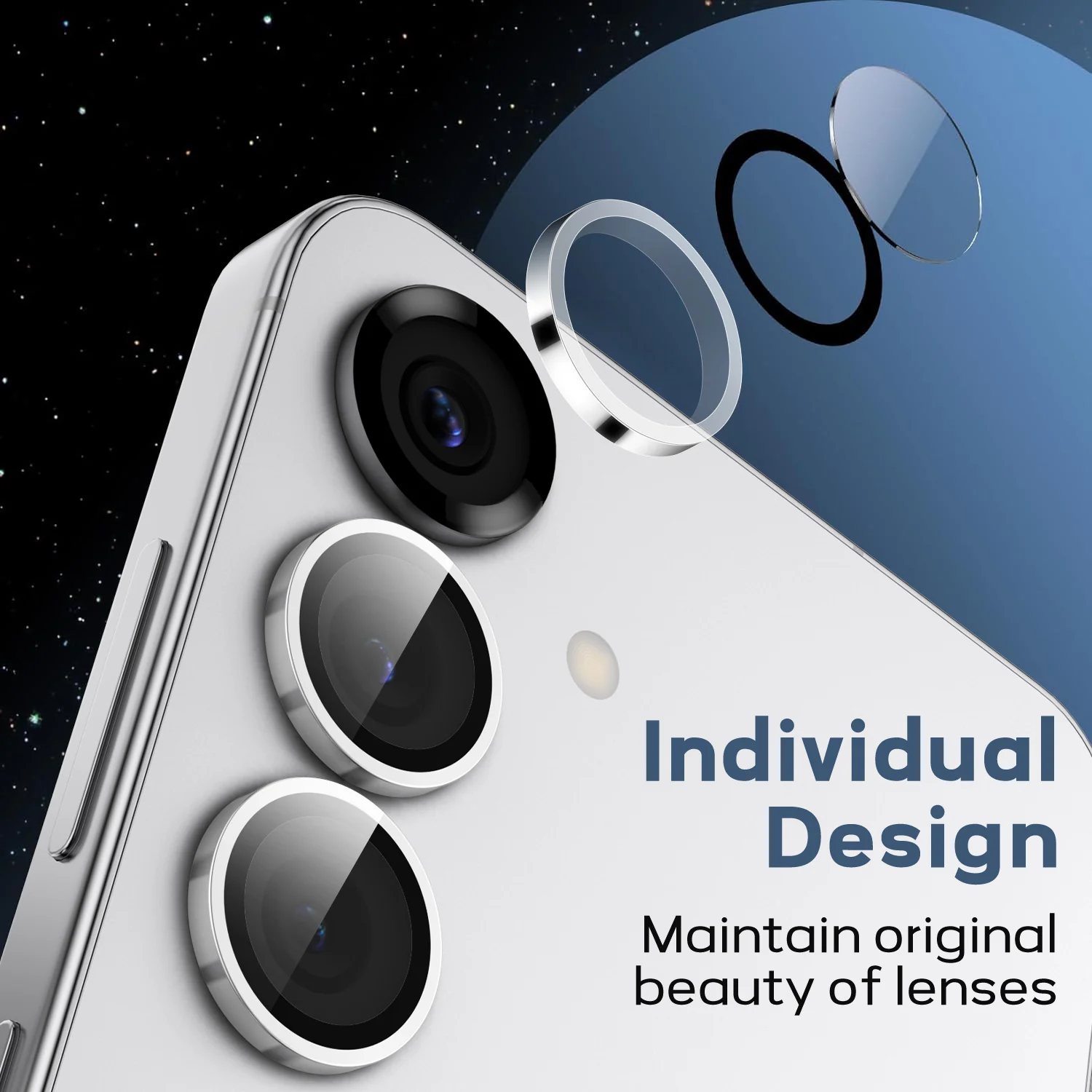 Tough On Samsung Galaxy S25 Plus Camera Lens Protector Clear - Image 2