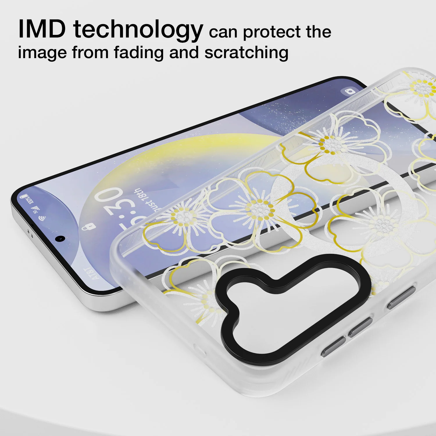 Tough On Samsung Galaxy S25 Plus Case IMD Emerald With MagSafe Golden Floral - Image 5