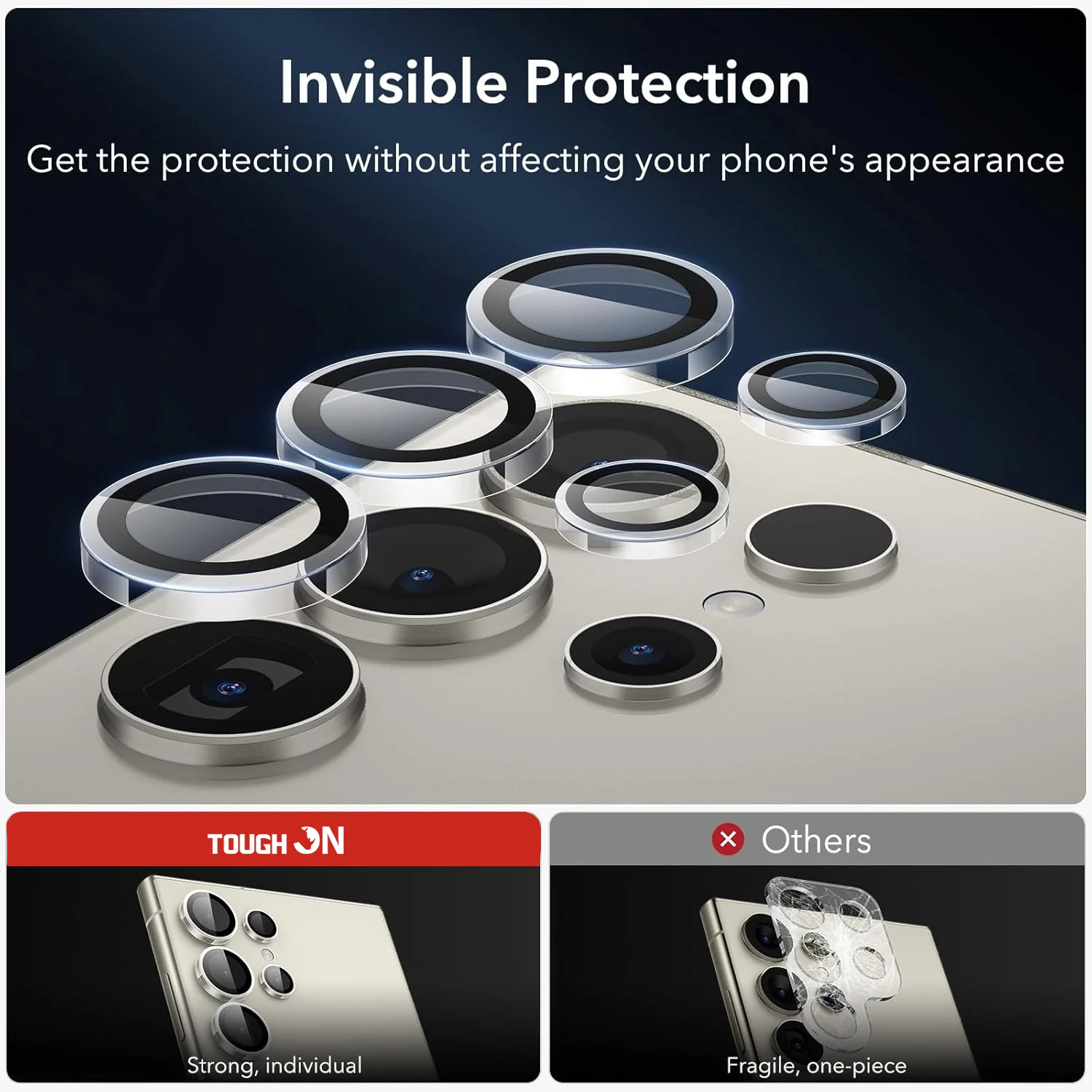 Tough On Samsung Galaxy S25 Ultra Camera Lens Protector - Image 12
