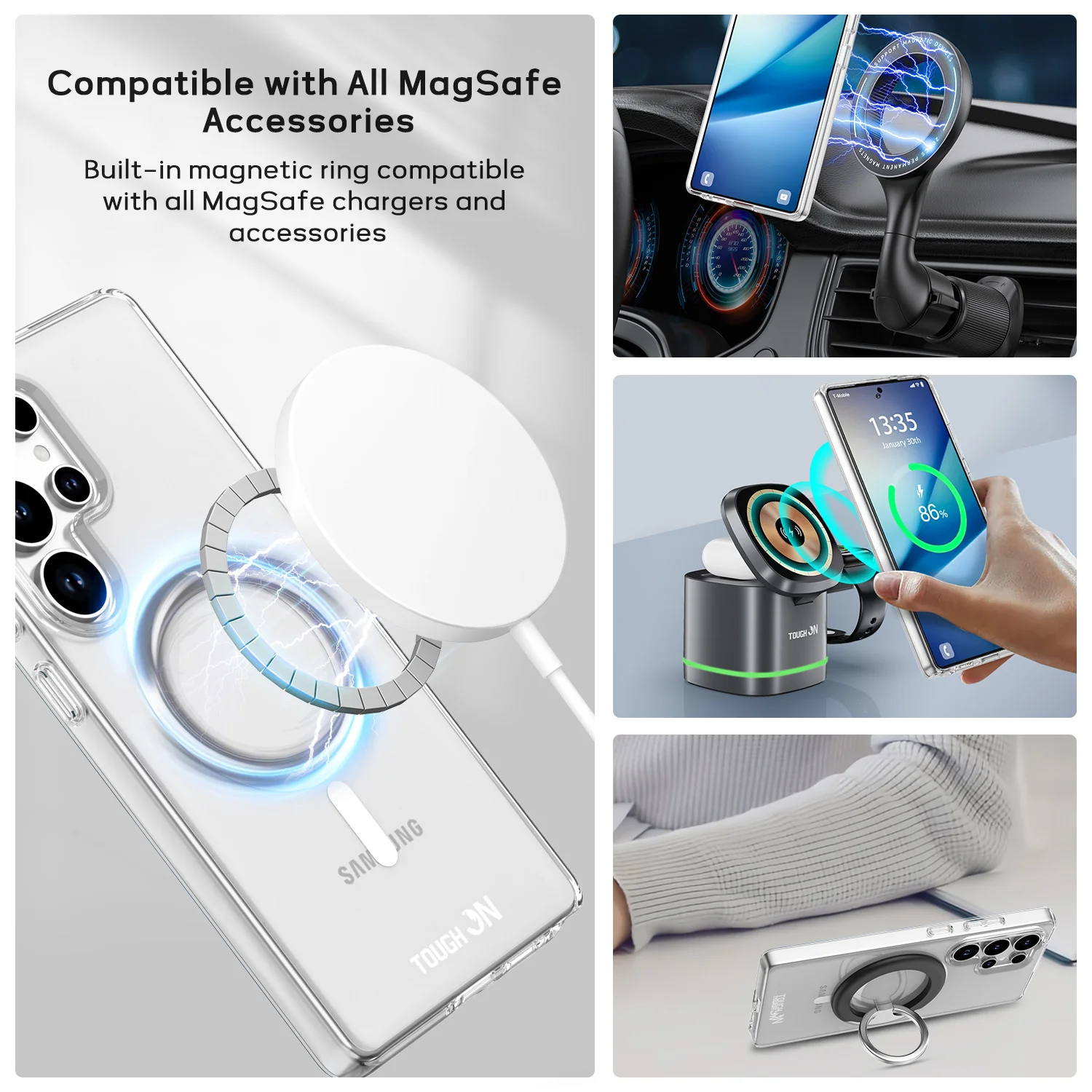 Tough On Samsung Galaxy S25 Ultra Clear Case with Magsafe - Image 3