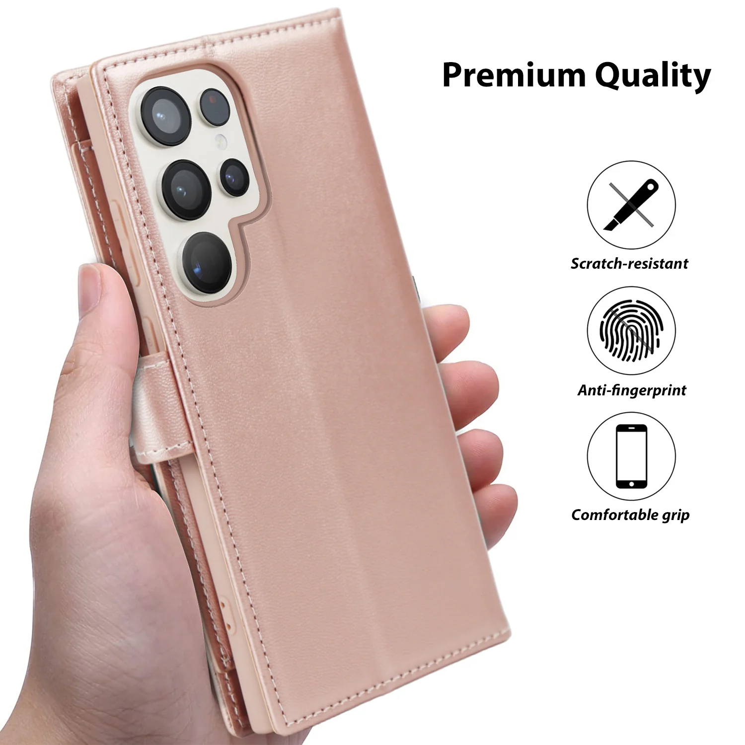 Tough On Samsung Galaxy S25 Ultra Flip Wallet Leather Case - Image 12