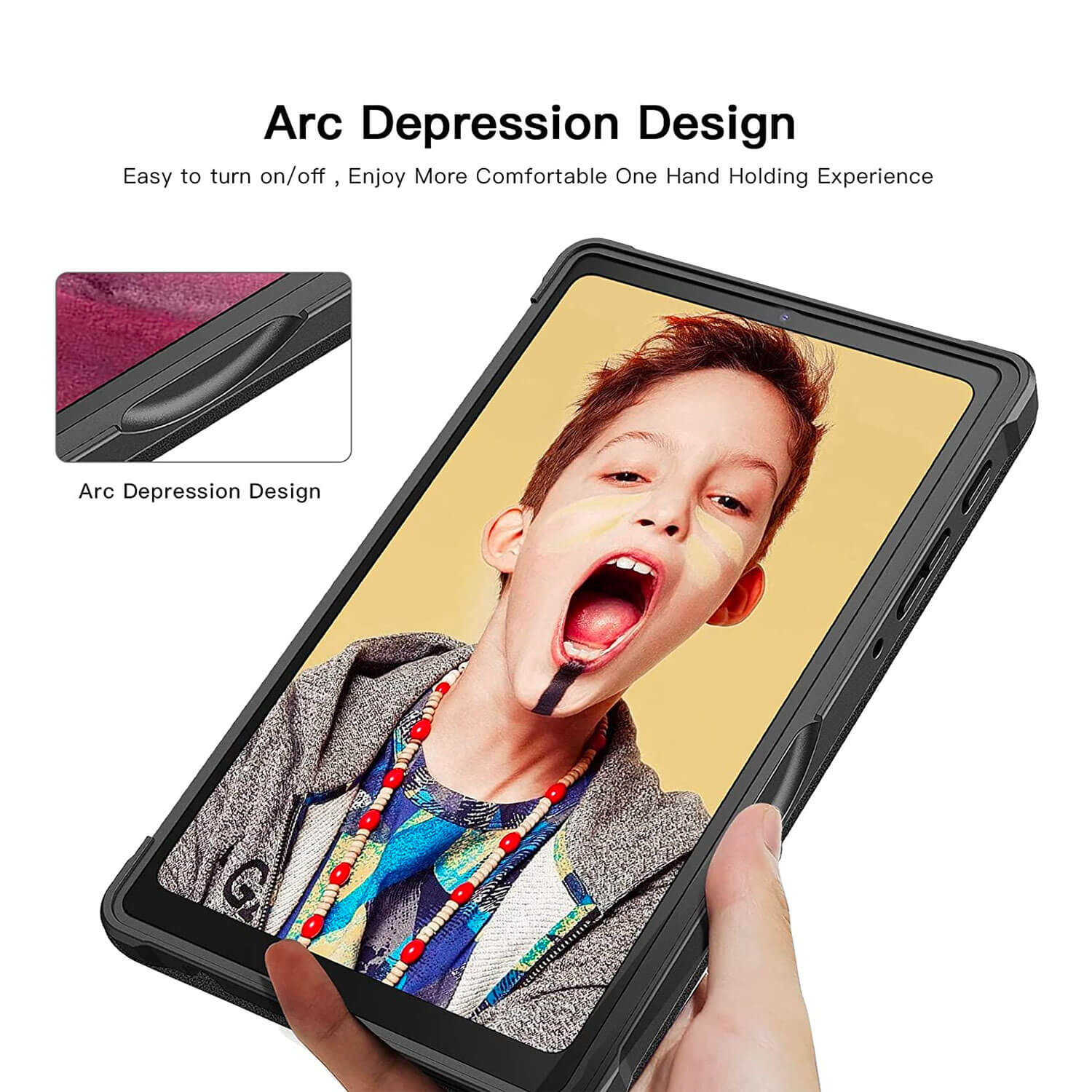 Tough On Samsung Galaxy Tab A7 Lite 8.7" Smart Cover Case Black - Image 4