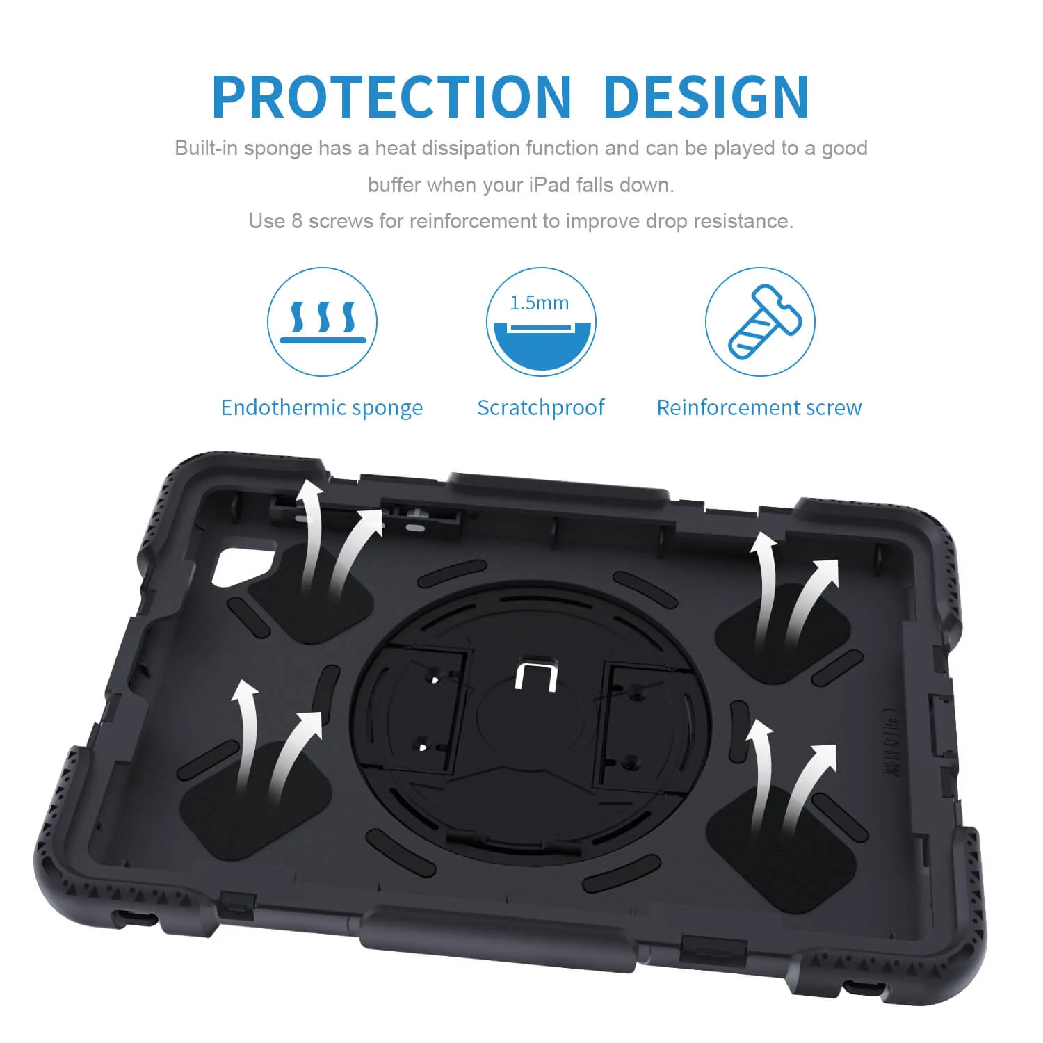 Tough On Samsung Galaxy Tab A7 Lite Case Rugged Protection Black - Image 12