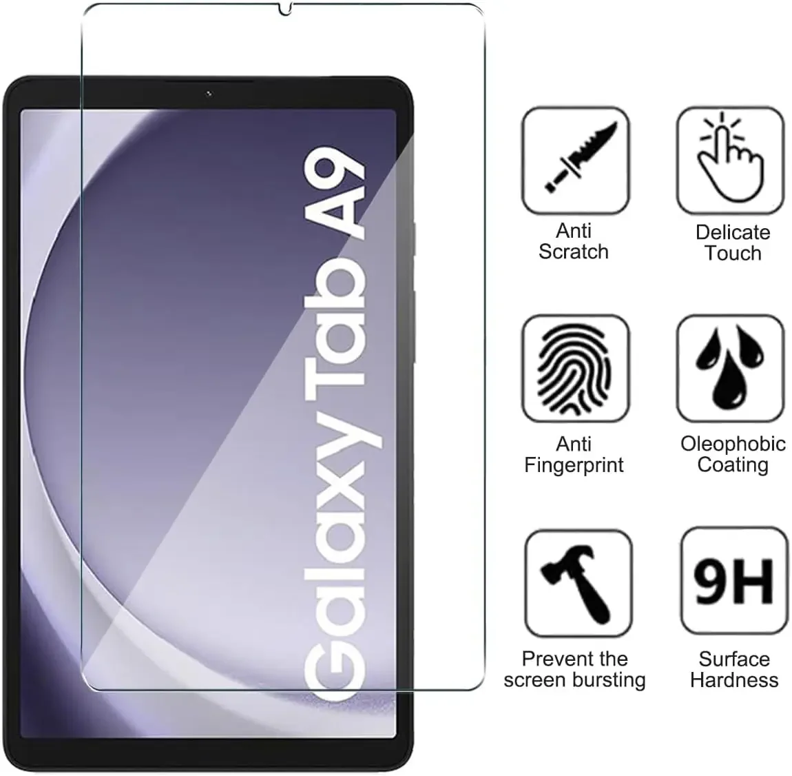 Tough On Samsung Galaxy Tab A9 8.7" Premium Tempered Glass Screen Protector - Image 6