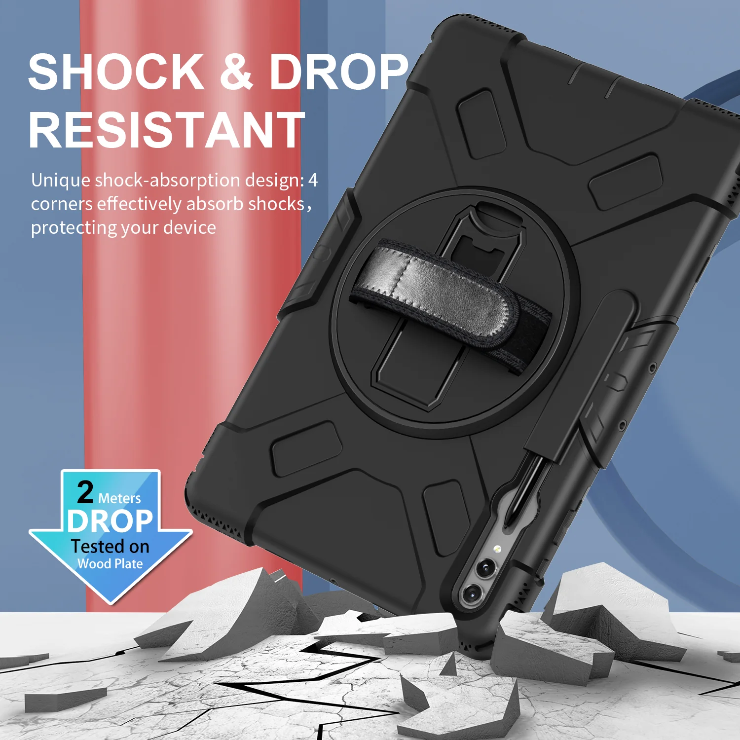 Tough On Samsung Galaxy Tab S10 Ultra Case Rugged Protection Black - Image 2