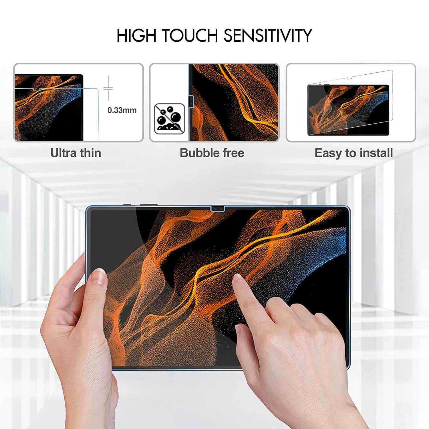 Tough On Samsung Galaxy Tab S8 Ultra Premium Tempered Glass Screen Protector - Image 3