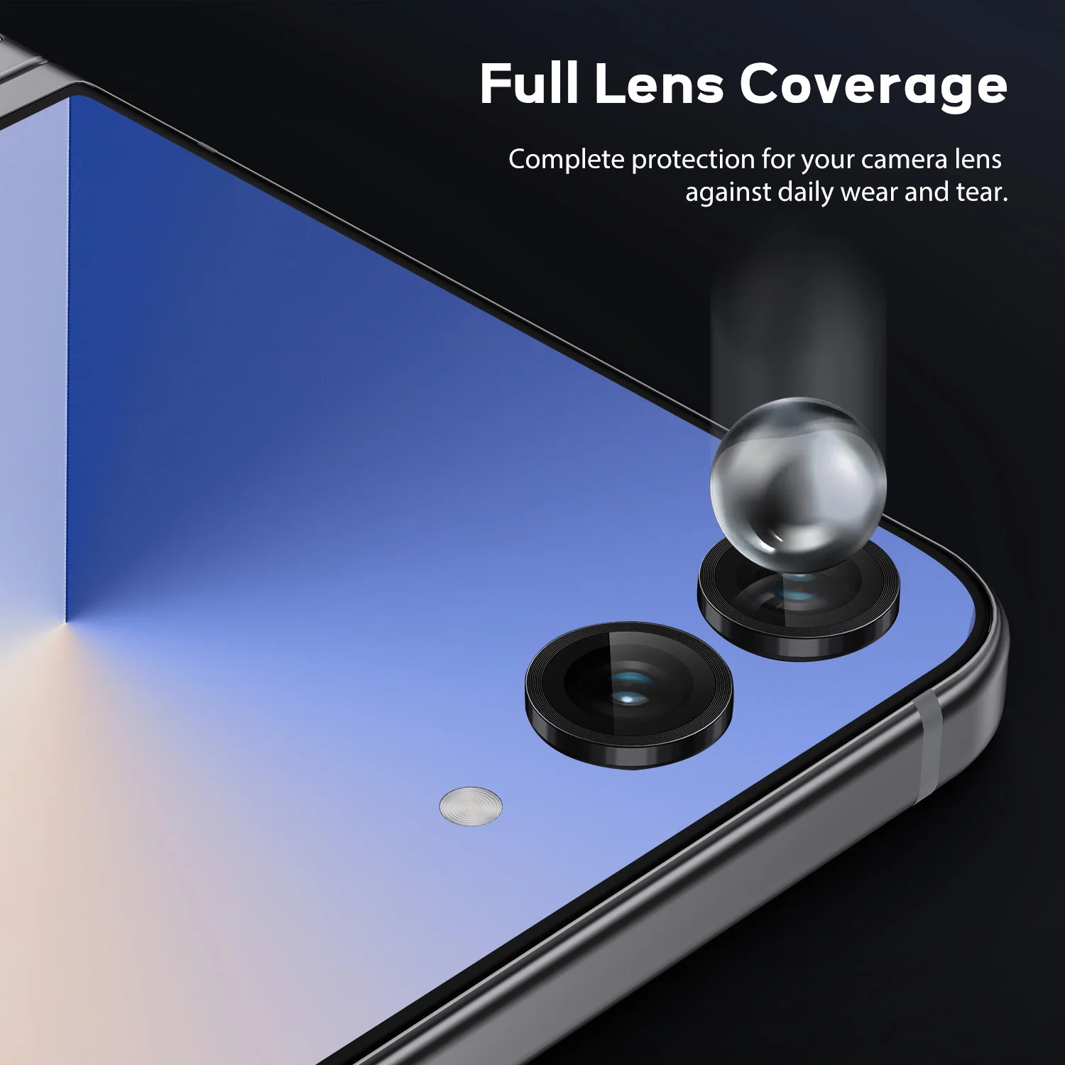 Tough On Samsung Galaxy Z Flip7 Camera Lens Protector Individual Ring - Image 3