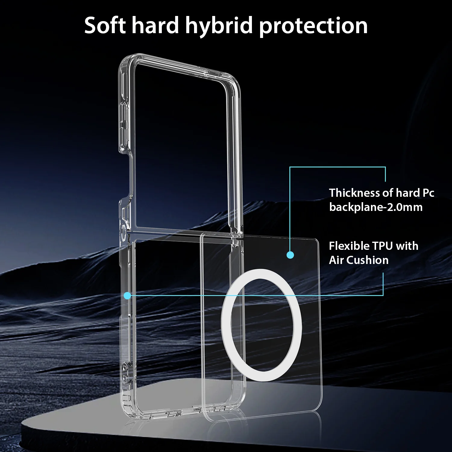 Tough On Samsung Galaxy Z Flip7 Case with MagSafe Clear Air - Image 3