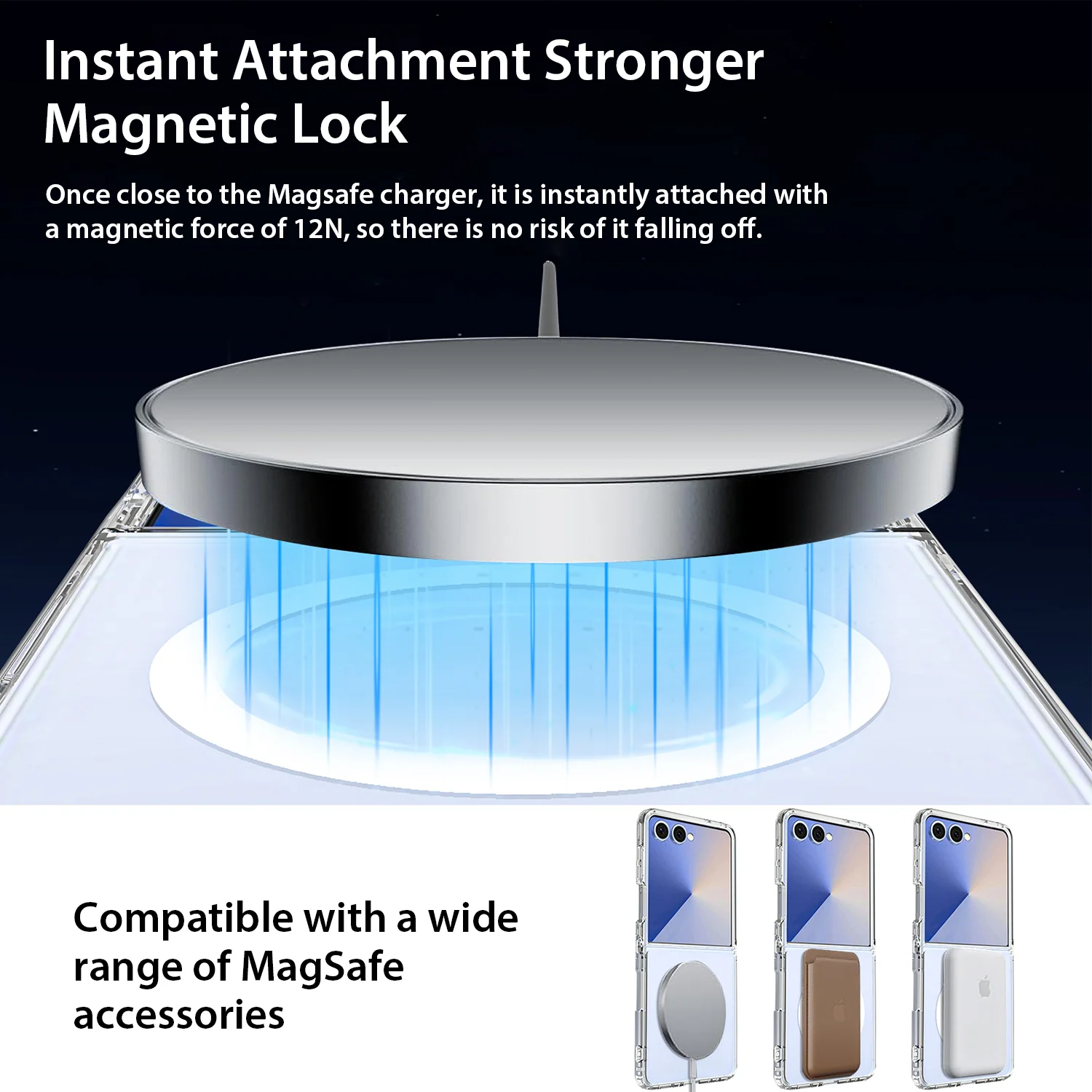 Tough On Samsung Galaxy Z Flip7 Case with MagSafe Clear Air - Image 4