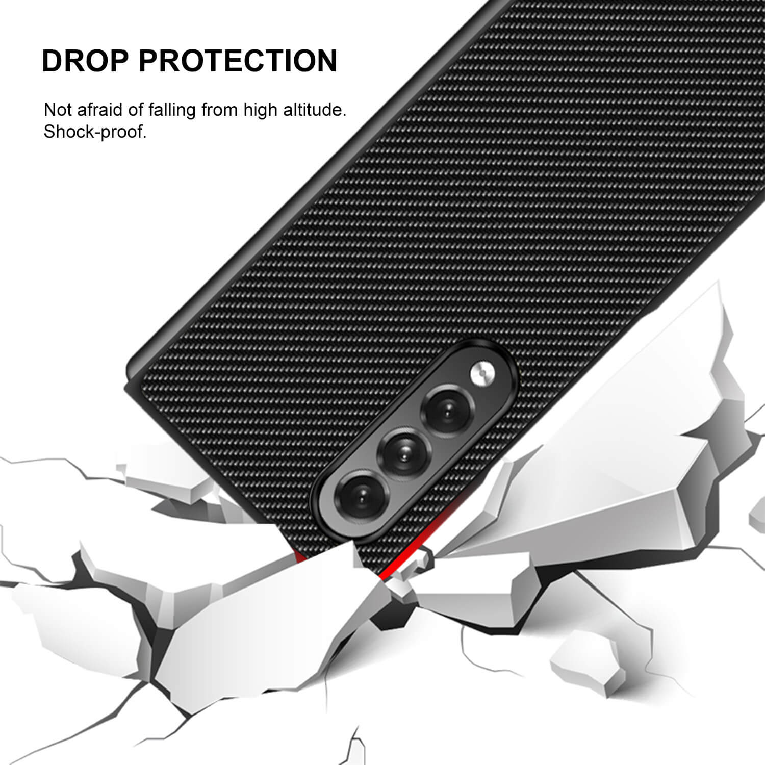 Tough On Samsung Galaxy Z Fold 3 Case Aramid Fibre Black - Image 6