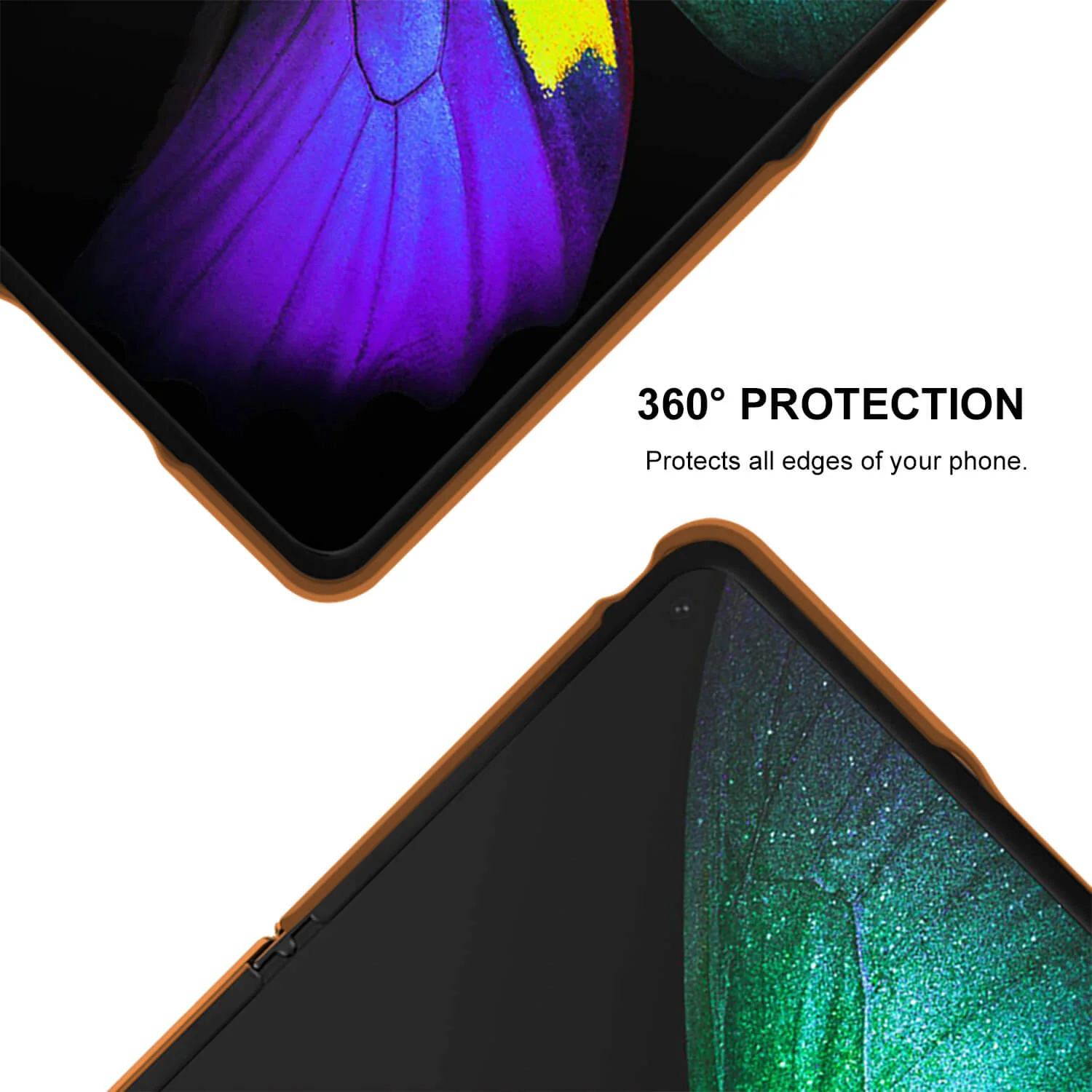 Tough On Samsung Galaxy Z Fold 3 Case Fine Leather Brown - Image 4