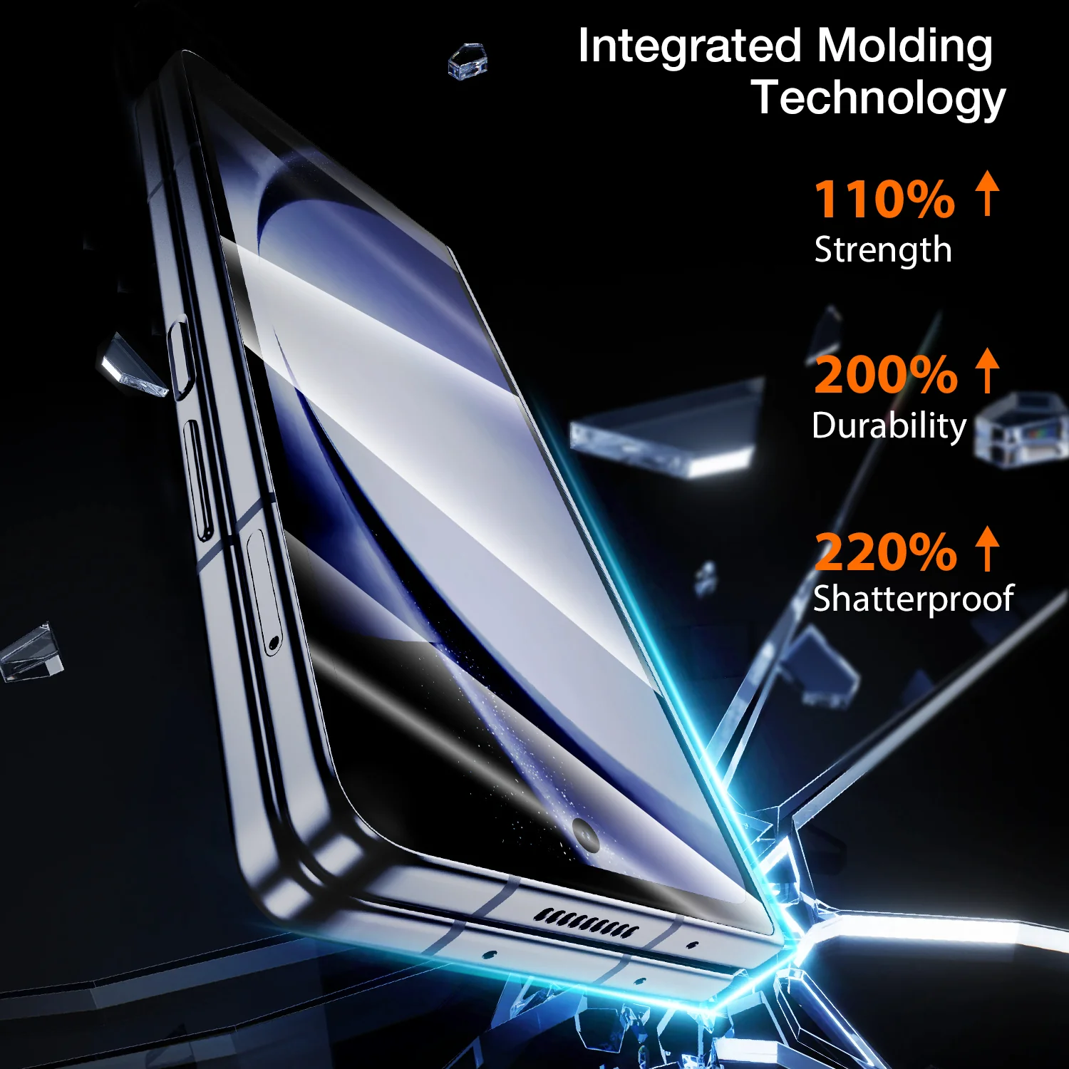 Tough On Samsung Galaxy Z Fold4 5G Tempered Glass Screen Protector with Installation Kit - Image 3