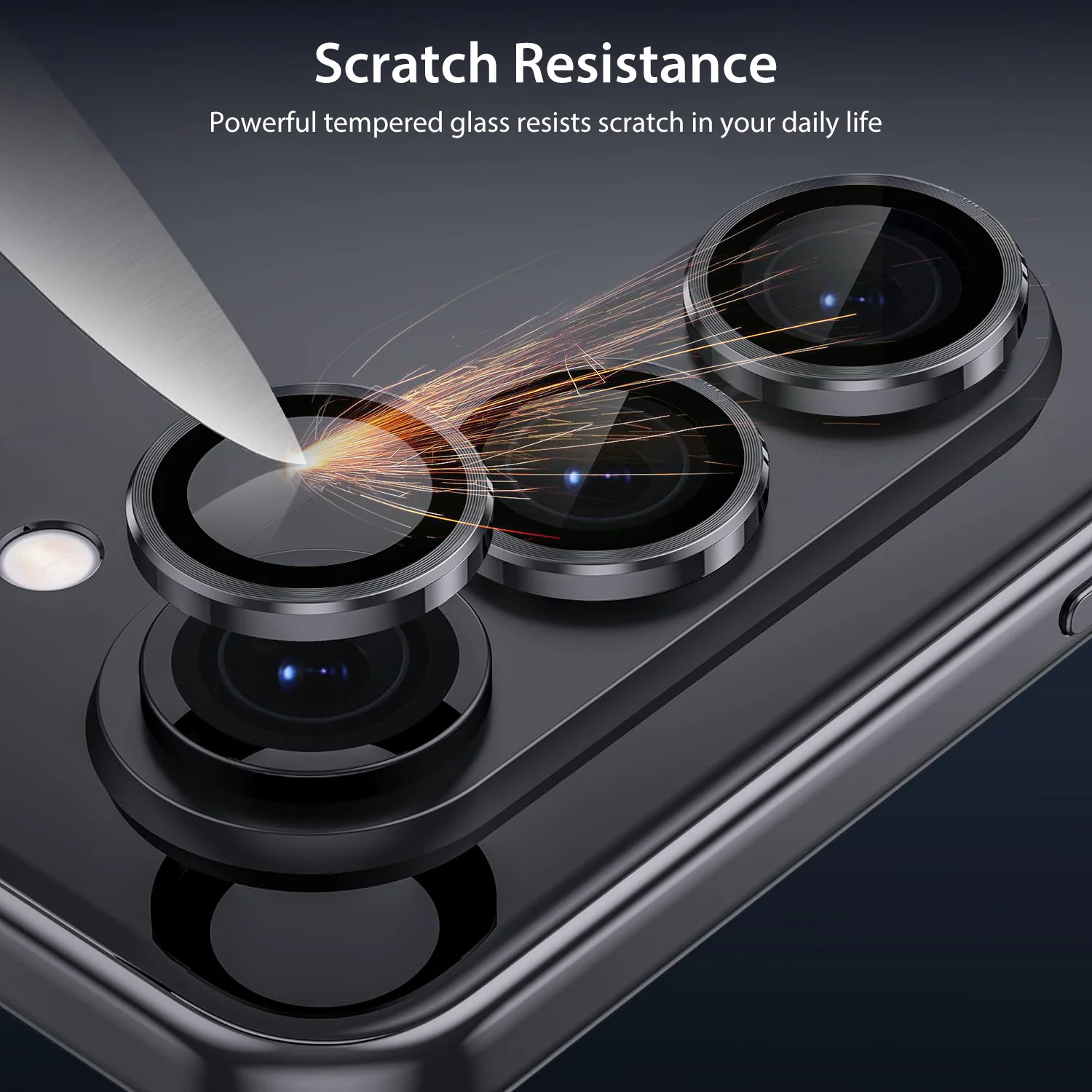 Tough On Samsung Galaxy Z Fold7 Camera Lens Protector Individual Ring - Image 2