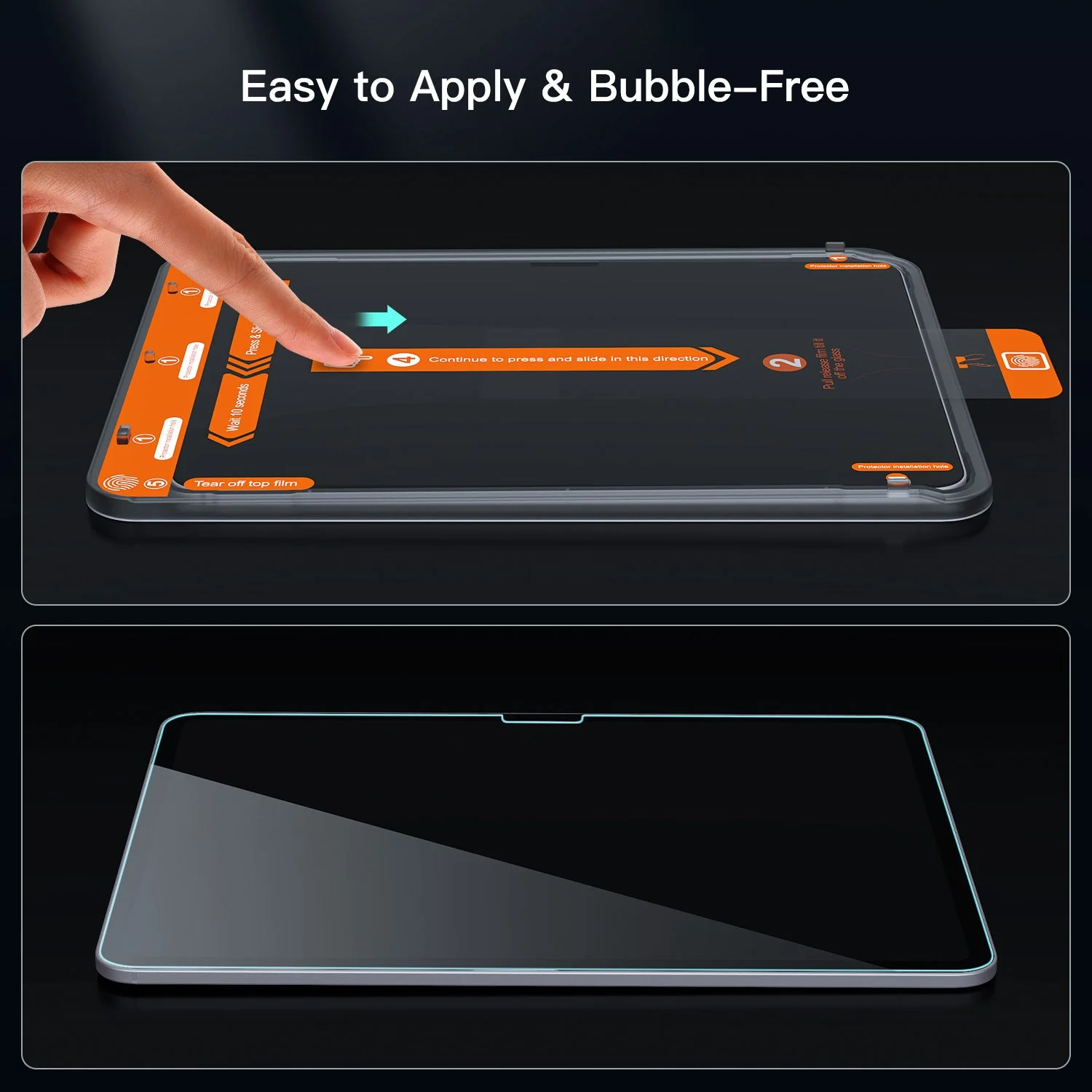 Tough On Screen Protector Tempered Glass 2 Pack for iPad - Image 2