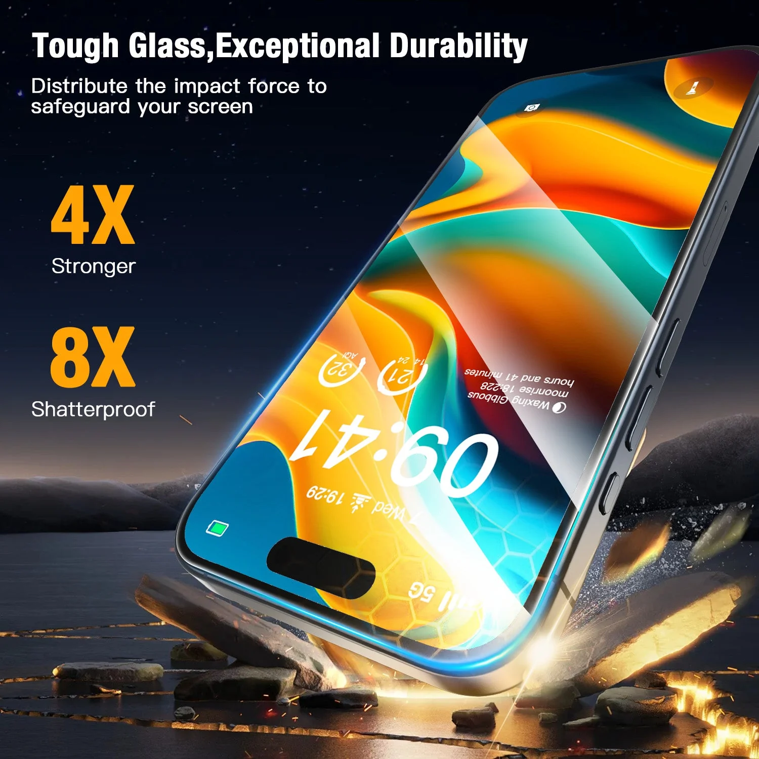 Tough On Tempered Glass Screen Protector 2 Pack for iPhone - Image 2