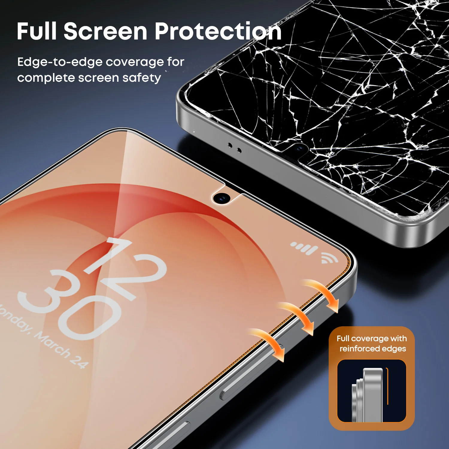 Tough On Samsung Galaxy Tempered Glass Screen Protector 2 Pack with Installation Kit - Image 5