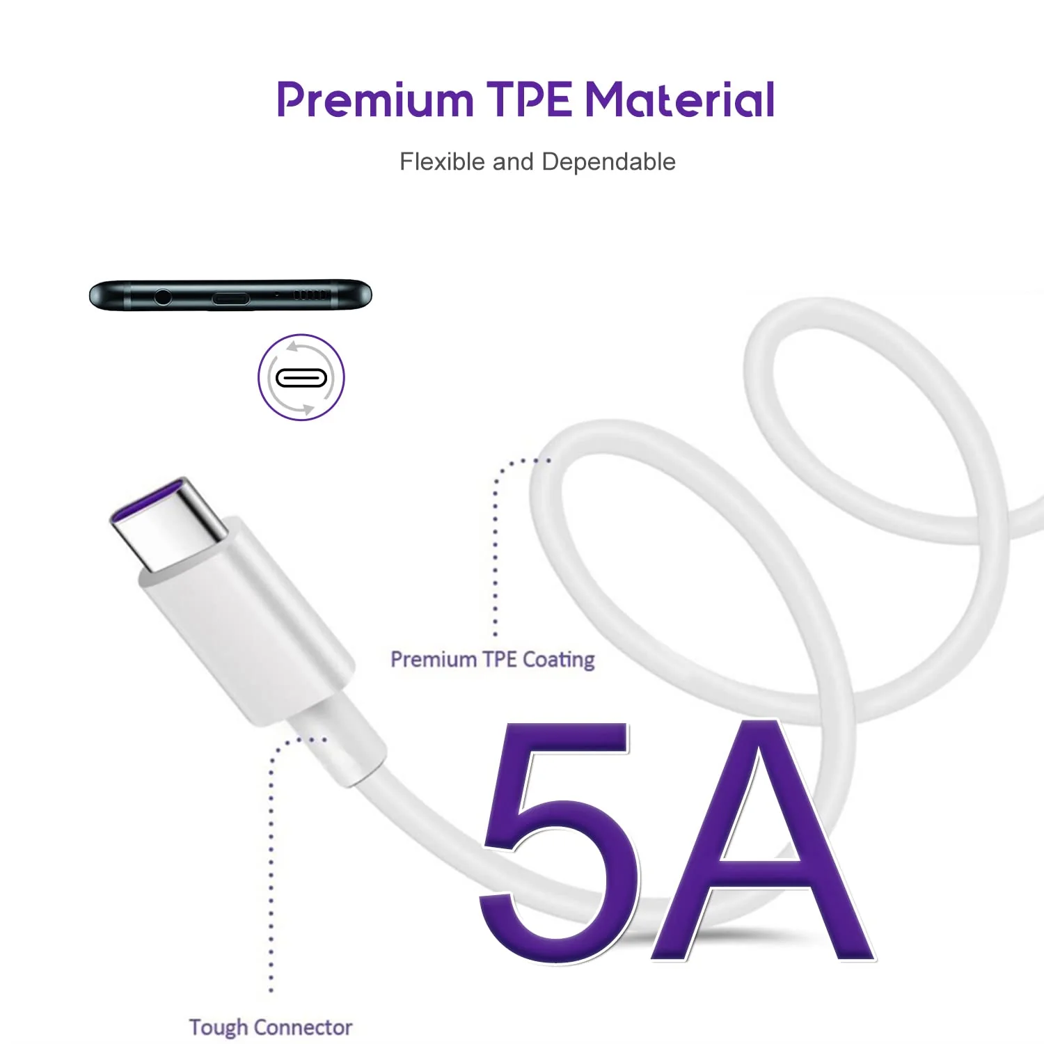 Tough On Type-A to Type-C Charging Cable 0.3M - Image 2