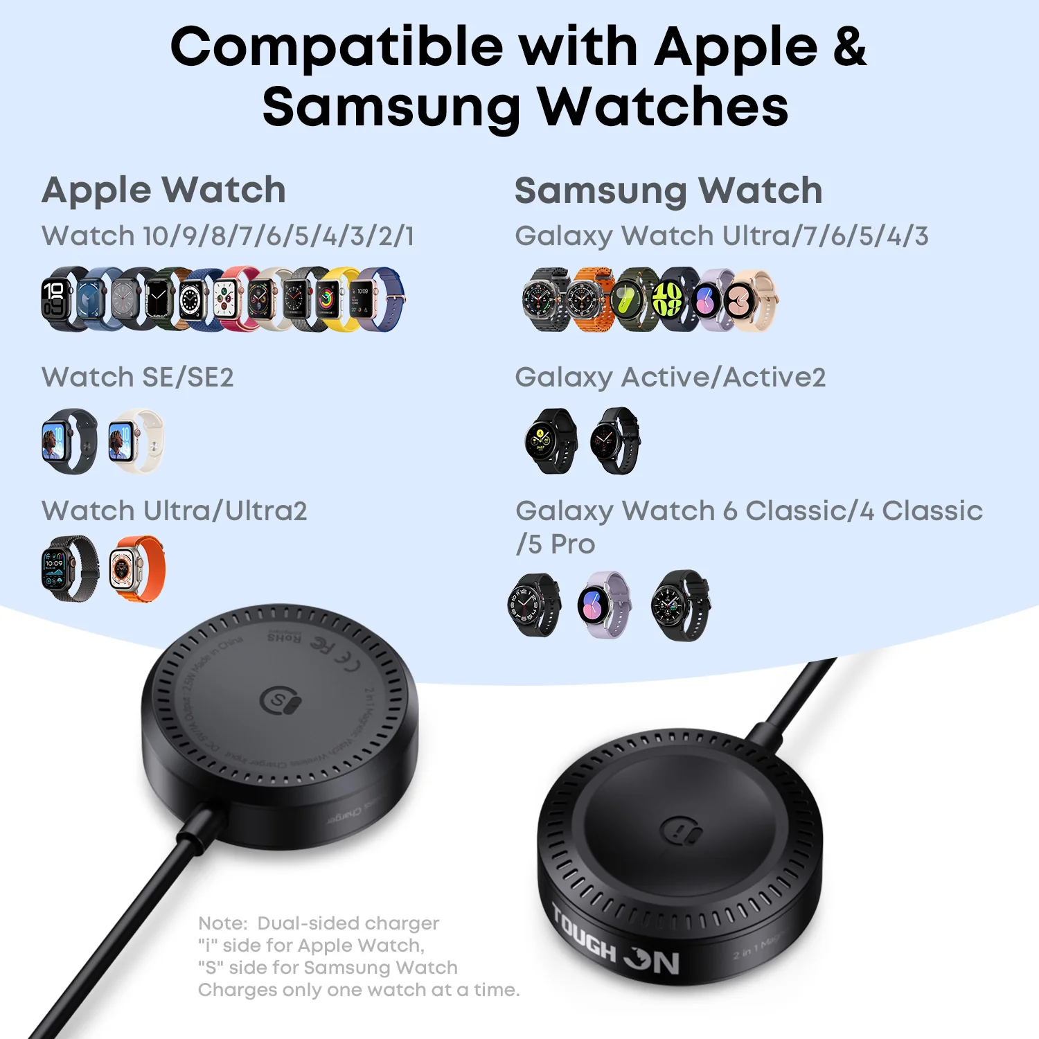 Tough On Universal Wireless Charger for Apple Watch & Galaxy Watch - Image 2