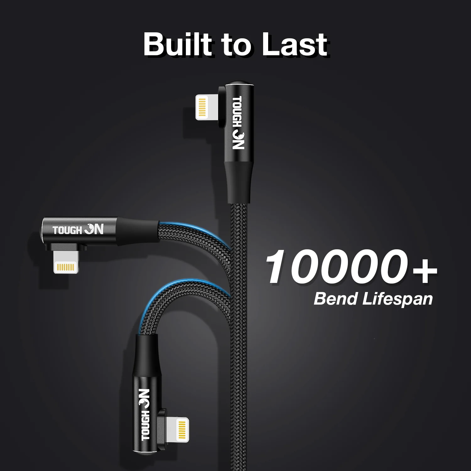 Tough On USB C to Lightning Cable 24W Right Angle Lightning Fast Charging Cable - Image 10