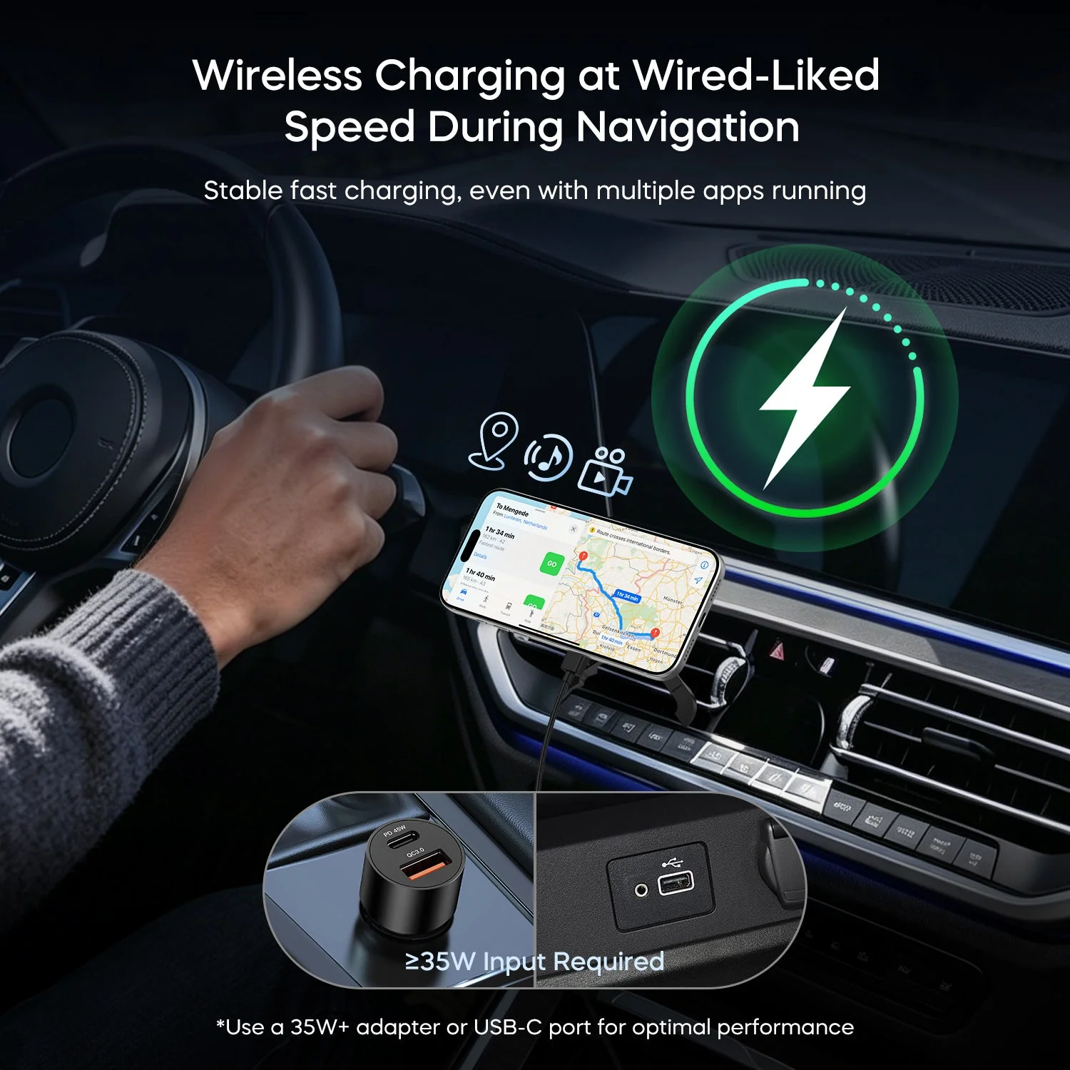 TurboCharge Qi2.2 25W Magnetic Wireless Car Charger with Active Cooling - Image 8
