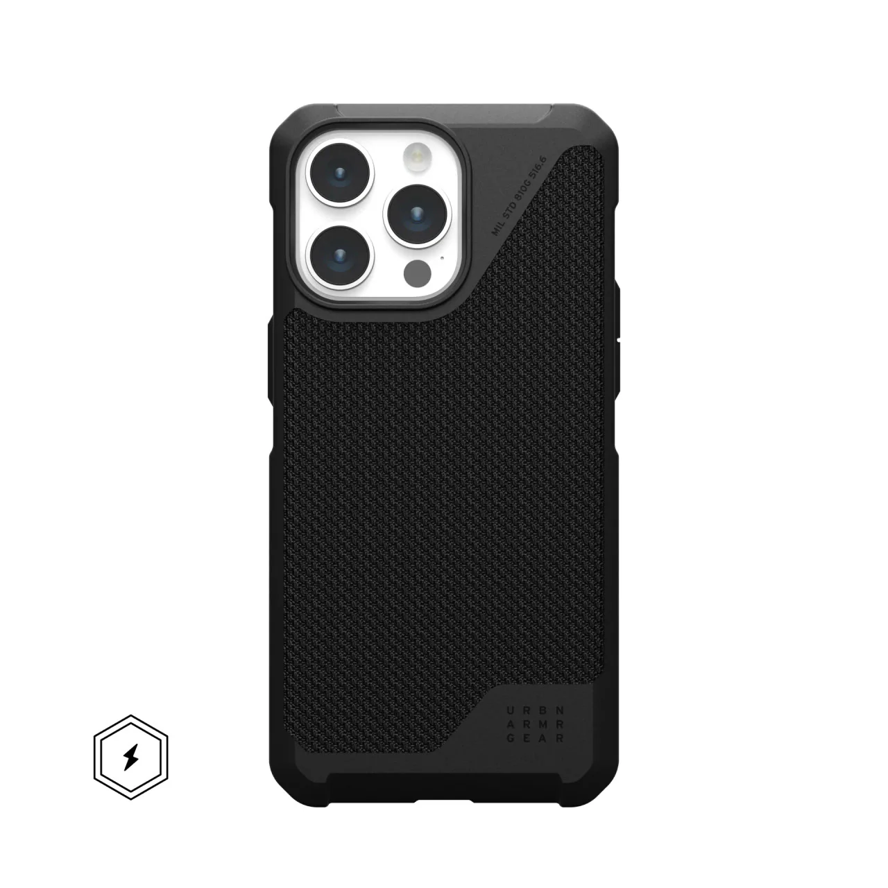 UAG iPhone 15 Pro Case Metropolis LT Kevlar Black with MagSafe